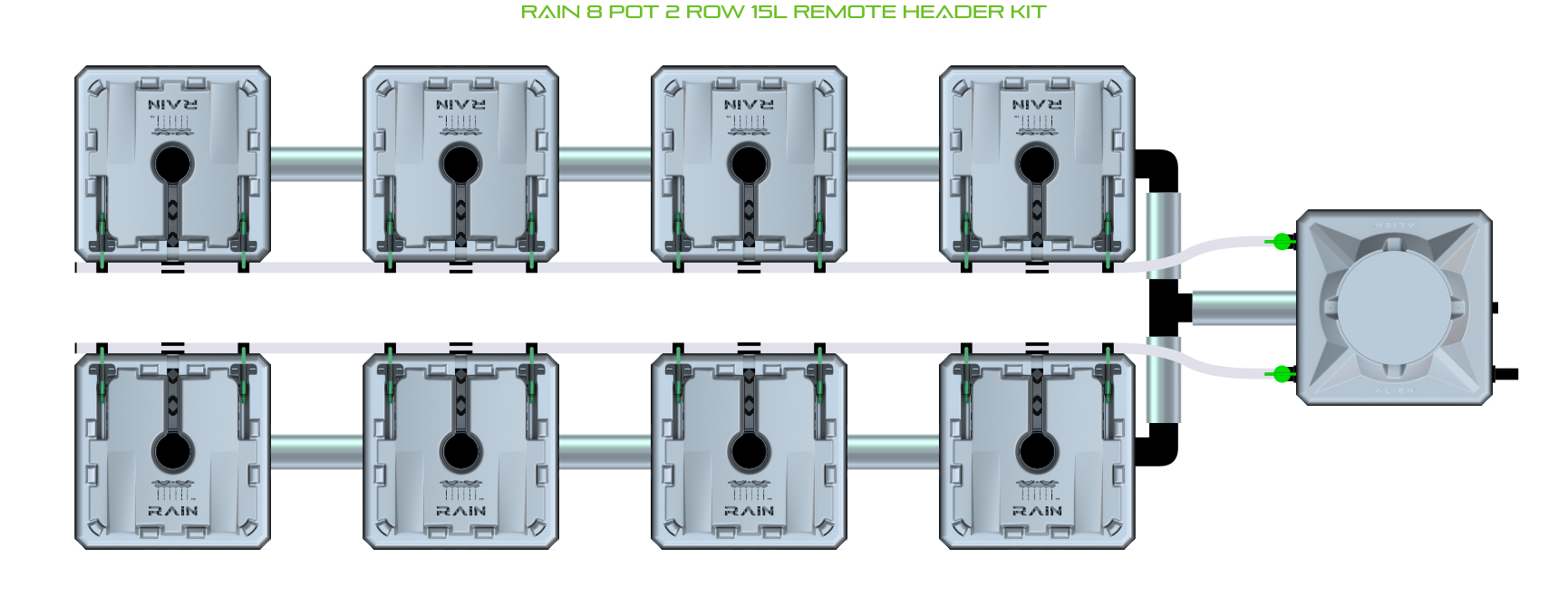 RAIN 8 Pot 2 Row Kit