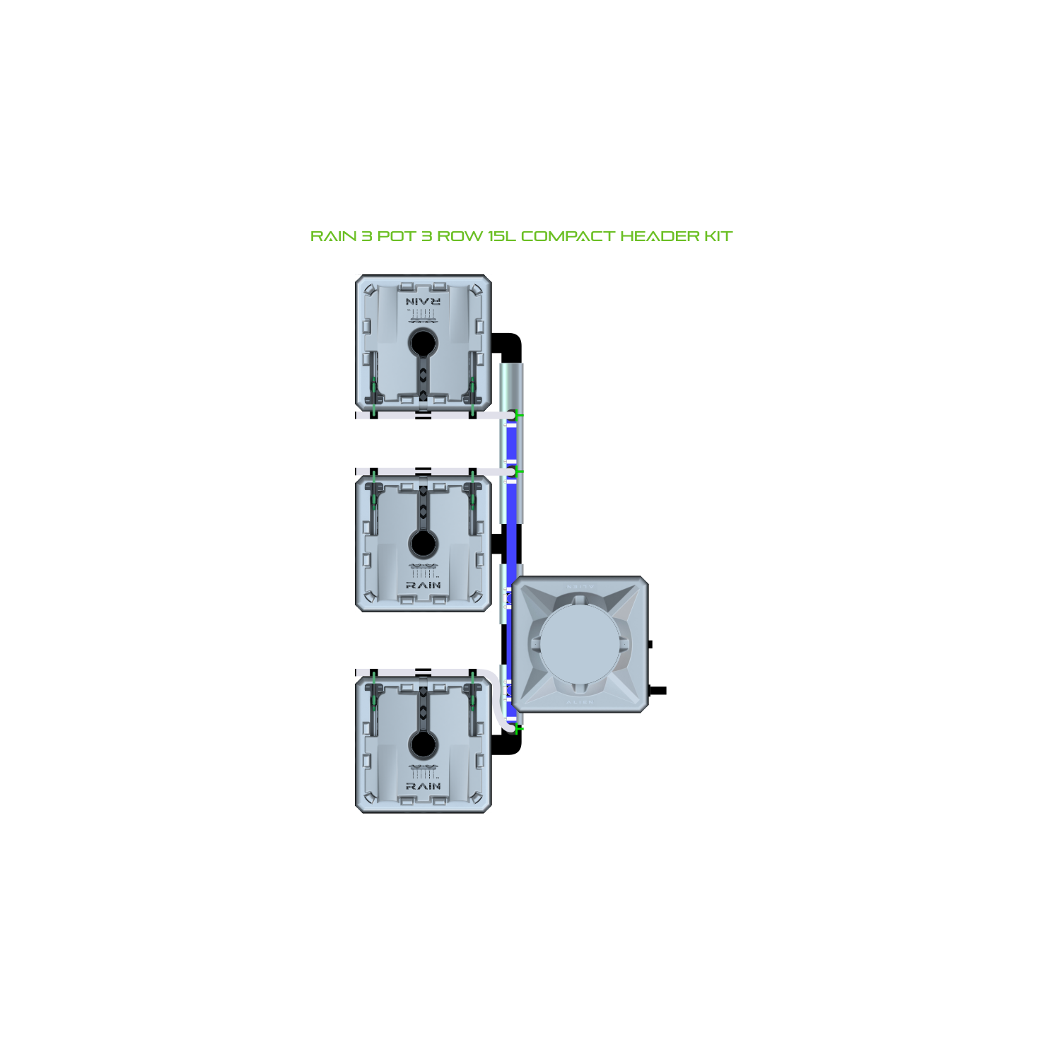 RAIN 3 Pot 3 Row Kit