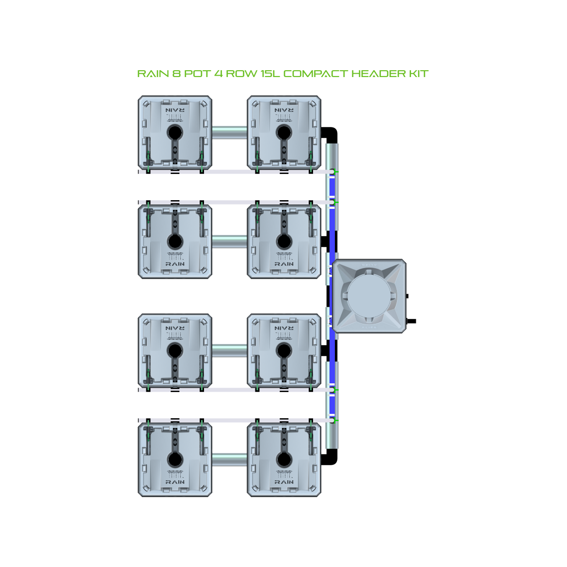 RAIN 8 Pot 4 Row Kit