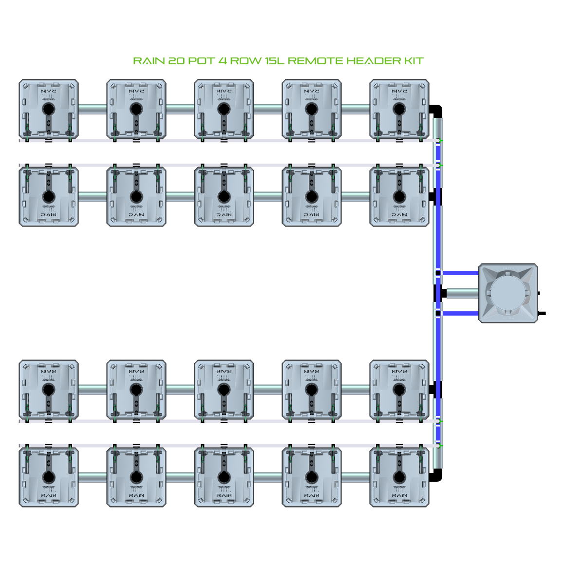 RAIN 20 Pot 4 Row Kit