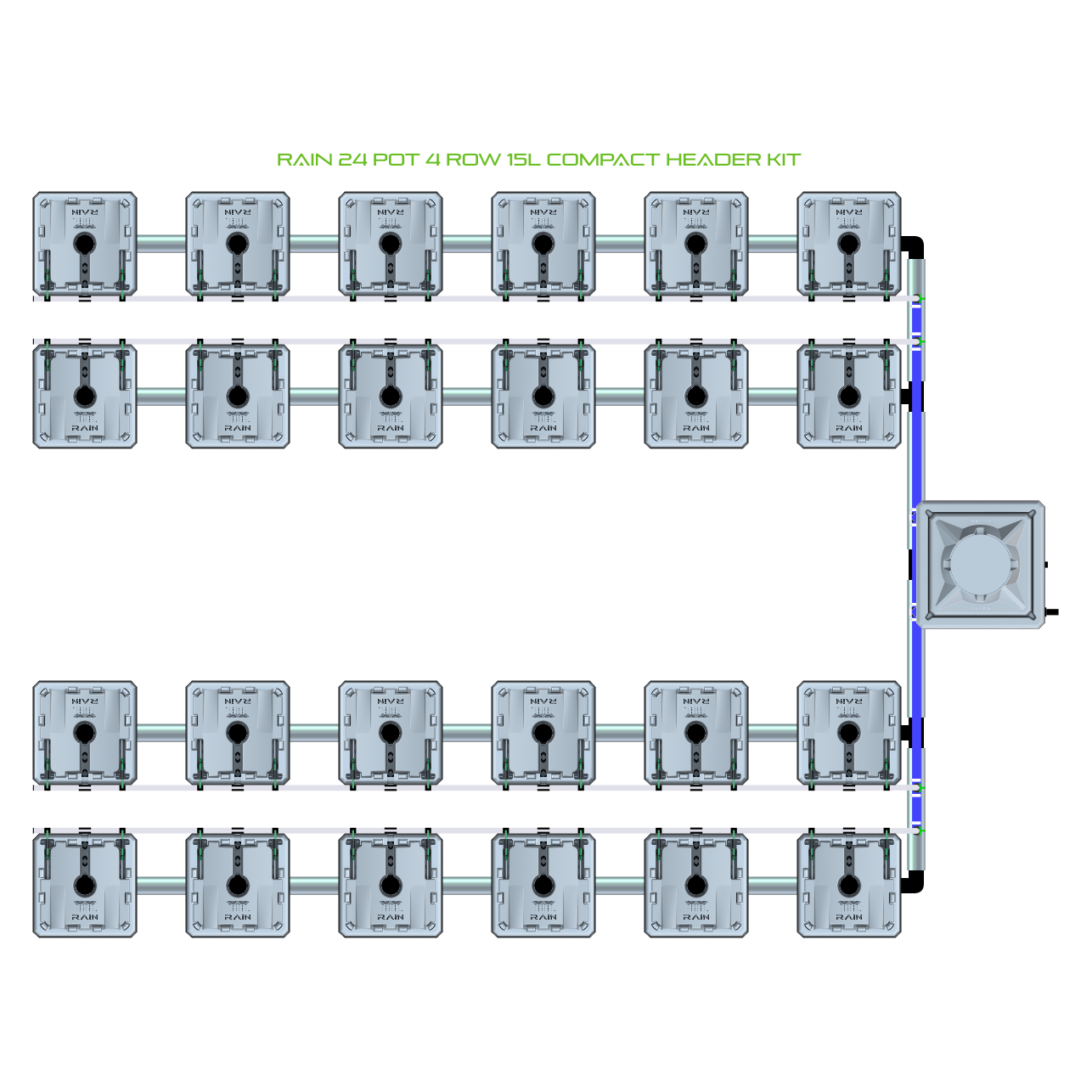 RAIN 24 Pot 4 Row Kit