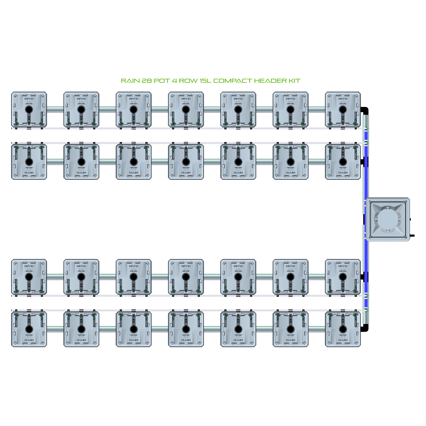RAIN 28 Pot 4 Row Kit