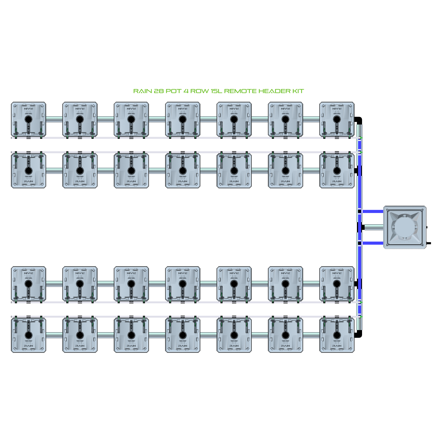 RAIN 28 Pot 4 Row Kit