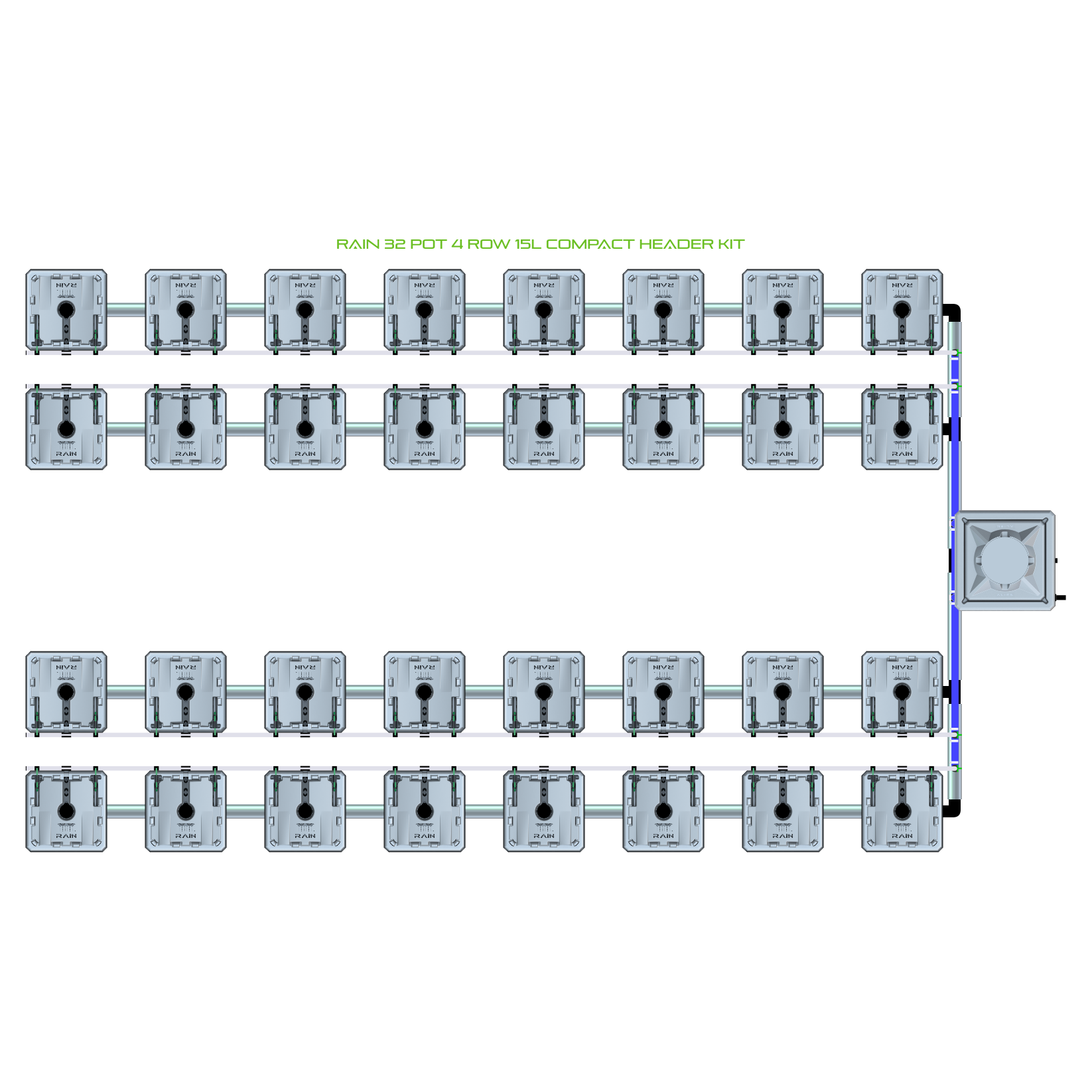 RAIN 32 Pot 4 Row Kit