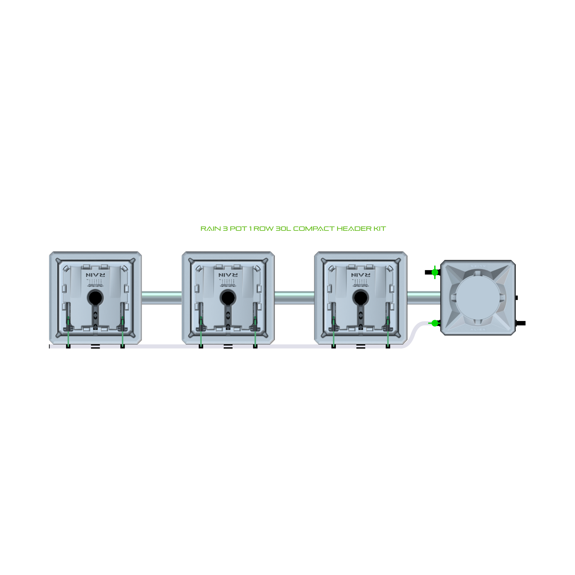 RAIN 3 Pot 1 Row Kit