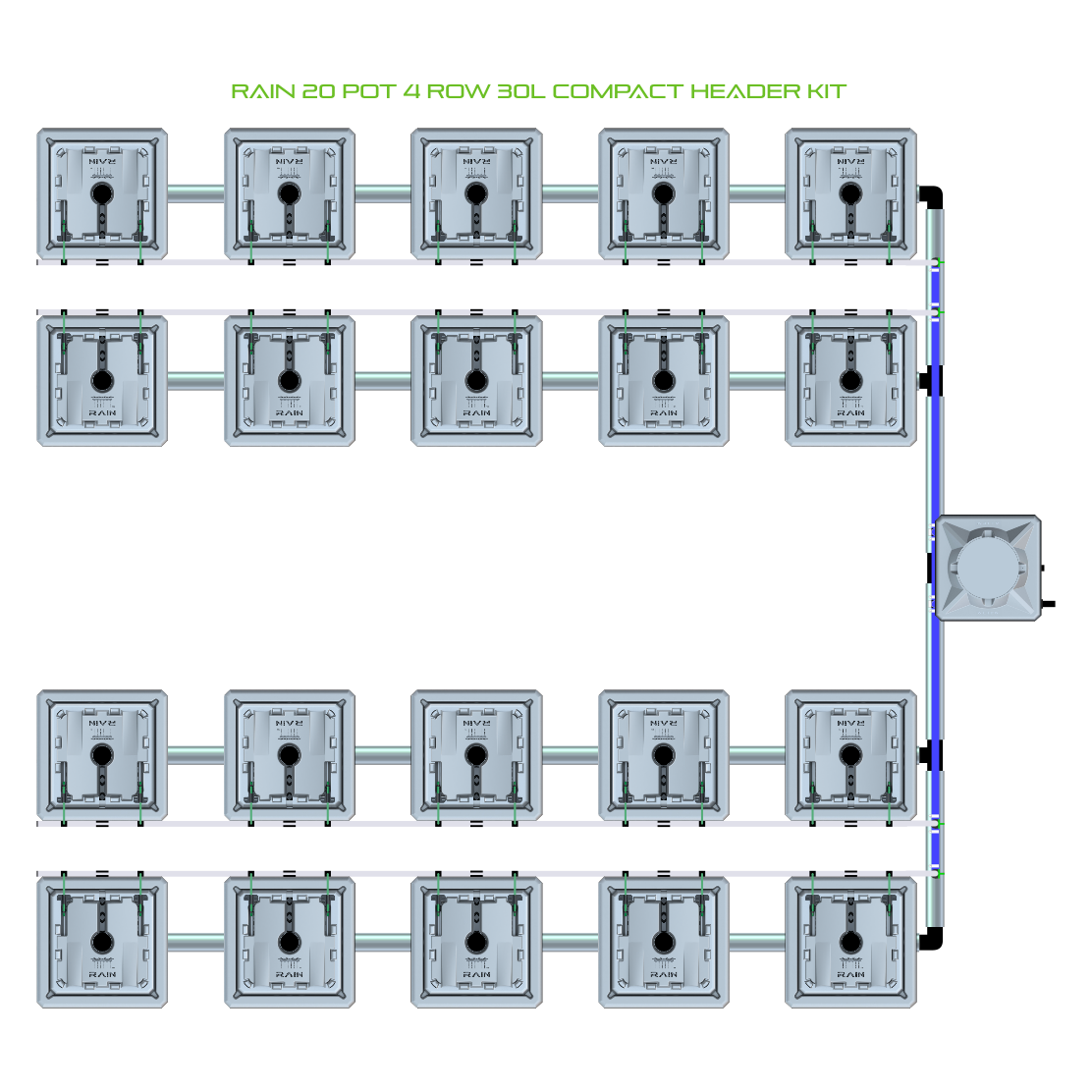 RAIN 20 Pot 4 Row Kit
