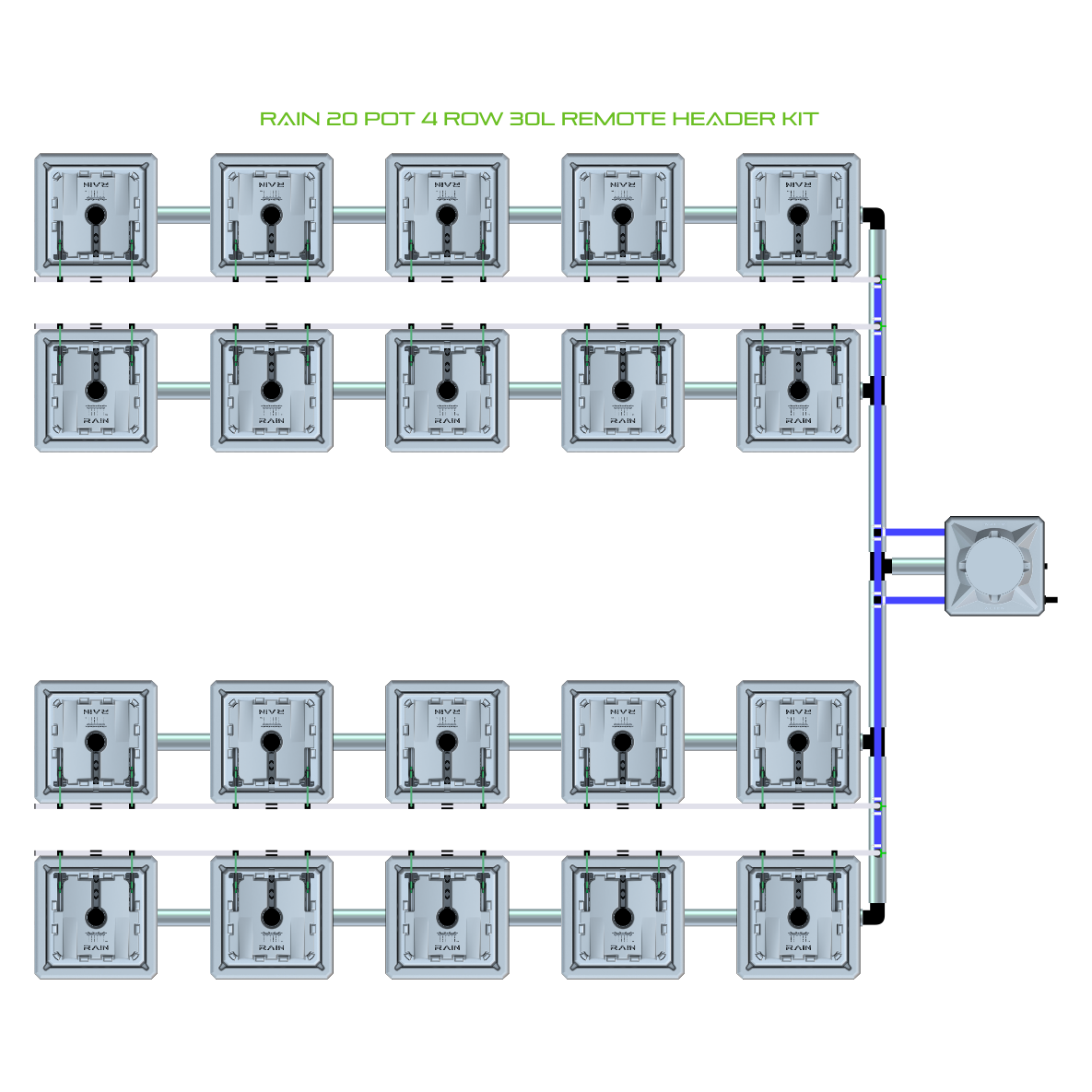 RAIN 20 Pot 4 Row Kit
