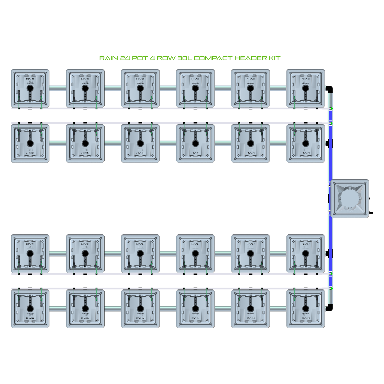 RAIN 24 Pot 4 Row Kit