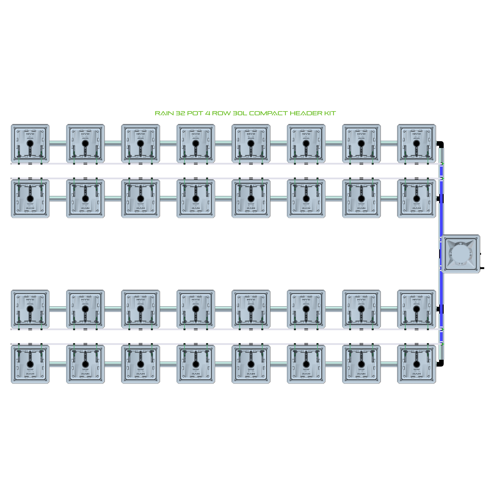 RAIN 32 Pot 4 Row Kit
