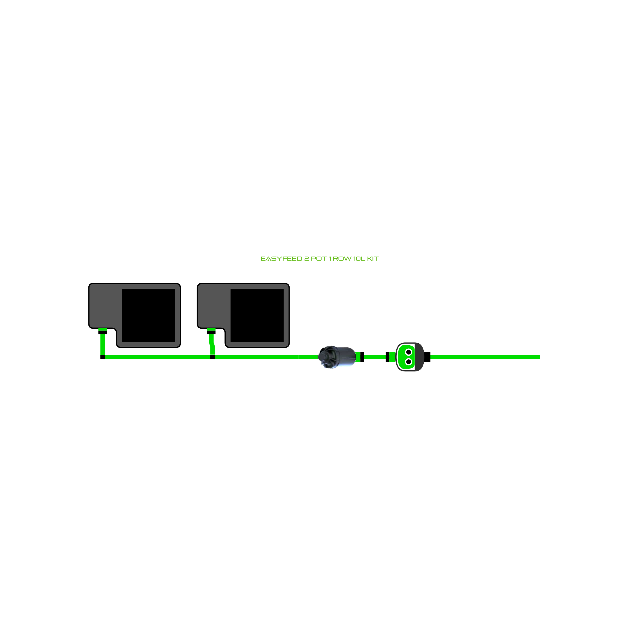 EasyFeed 2 Pot 1 Row Kit