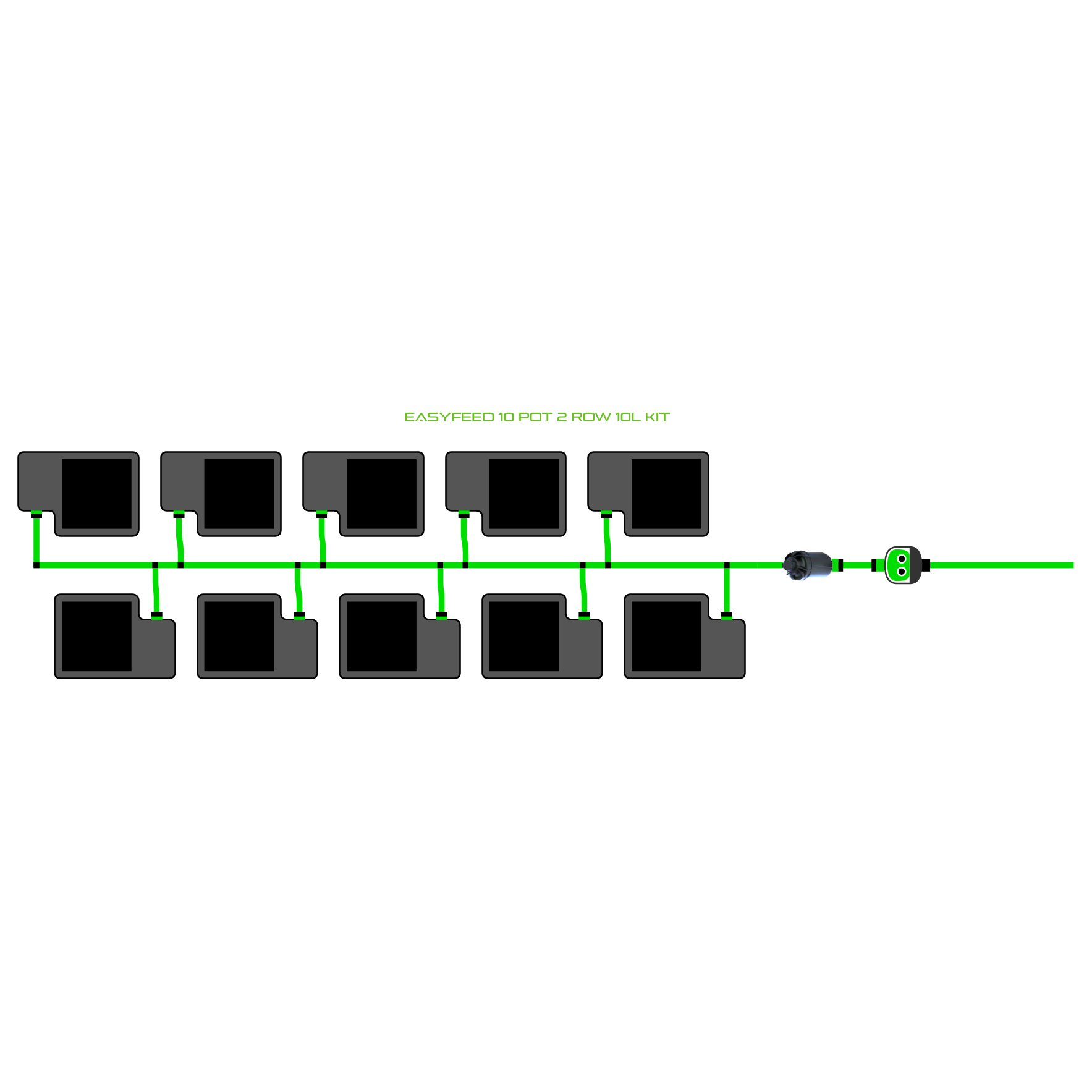 EasyFeed 10 Pot 2 Row Kit