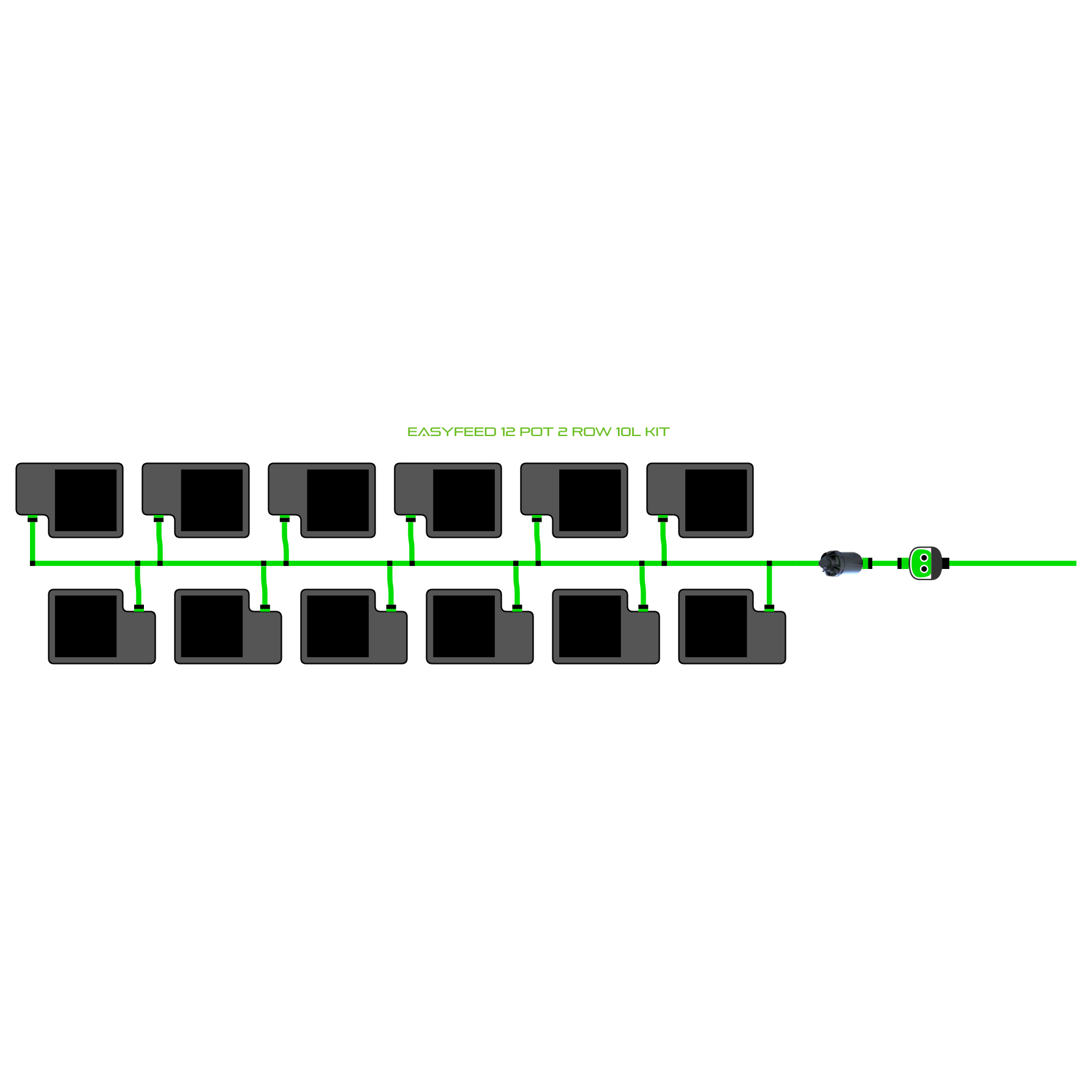 EasyFeed 12 Pot 2 Row Kit