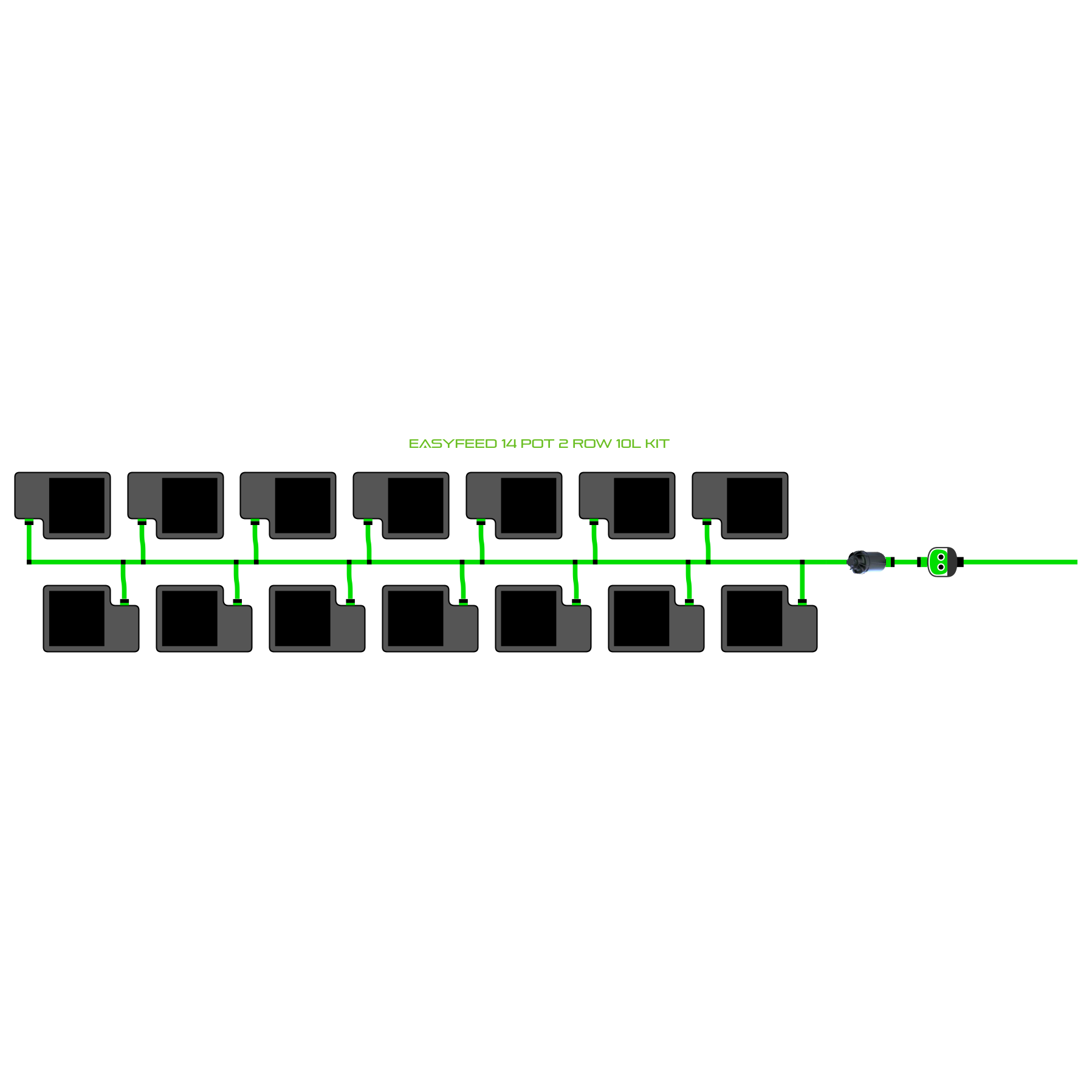 EasyFeed 14 Pot 2 Row Kit