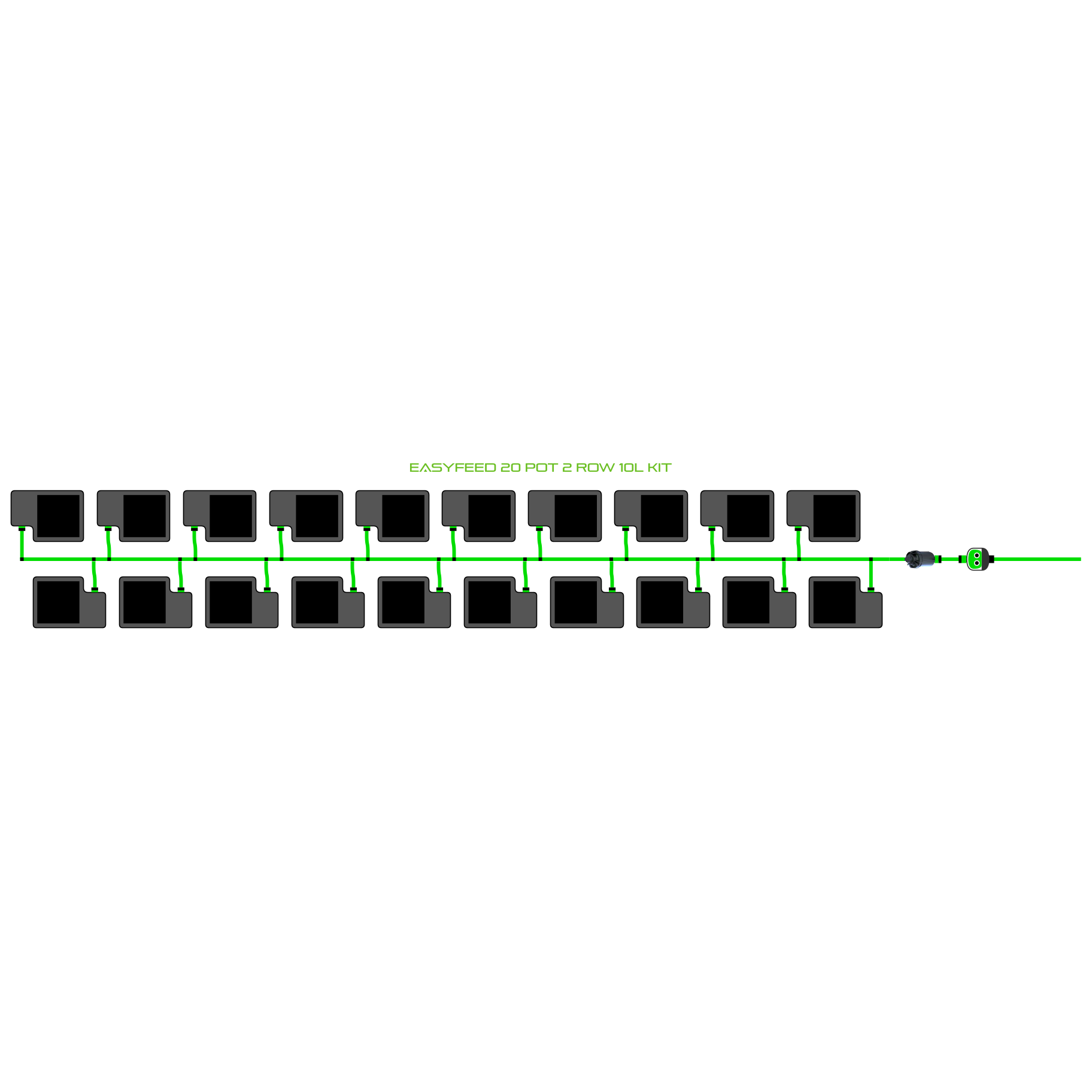 EasyFeed 20 Pot 2 Row Kit