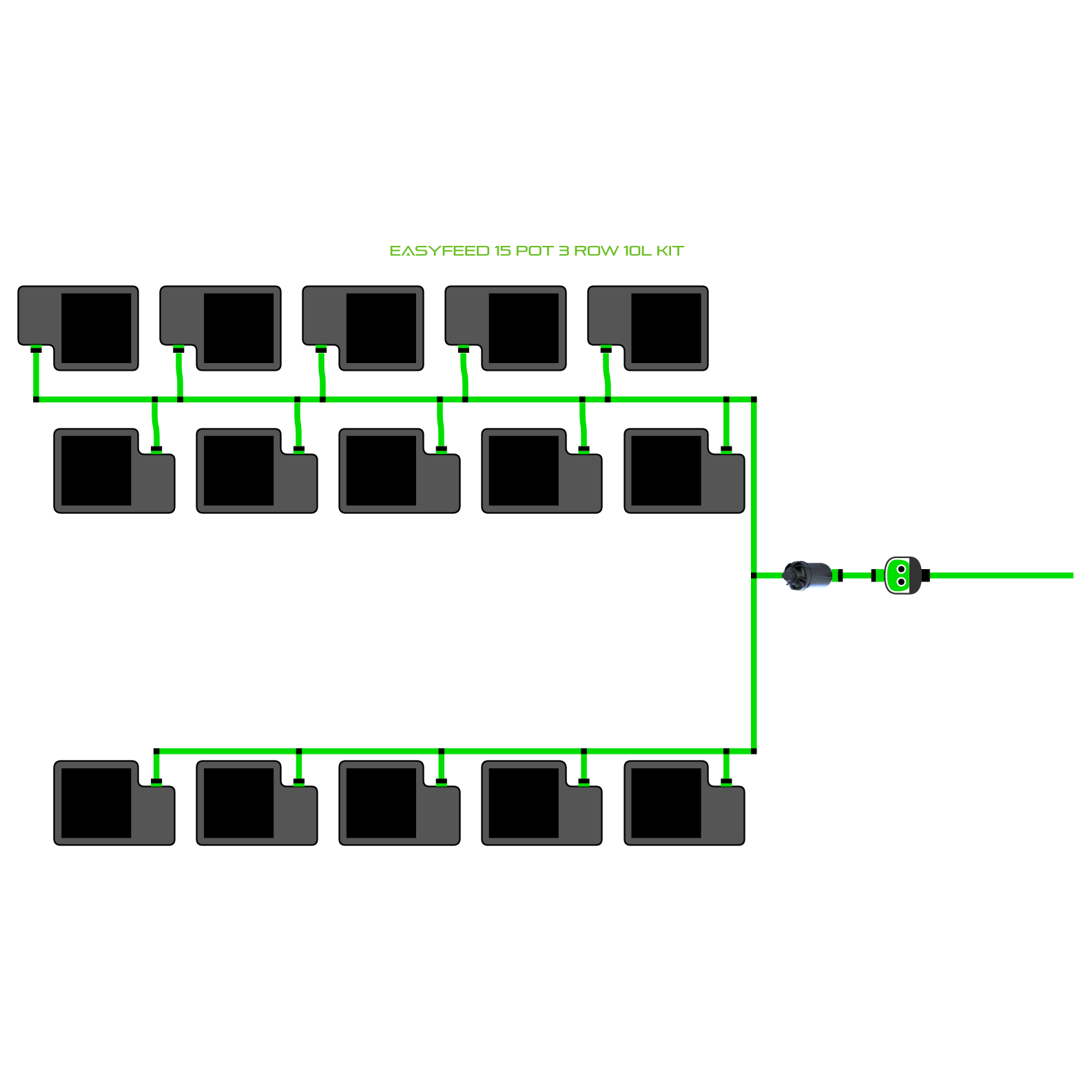 EasyFeed 15 Pot 3 Row Kit