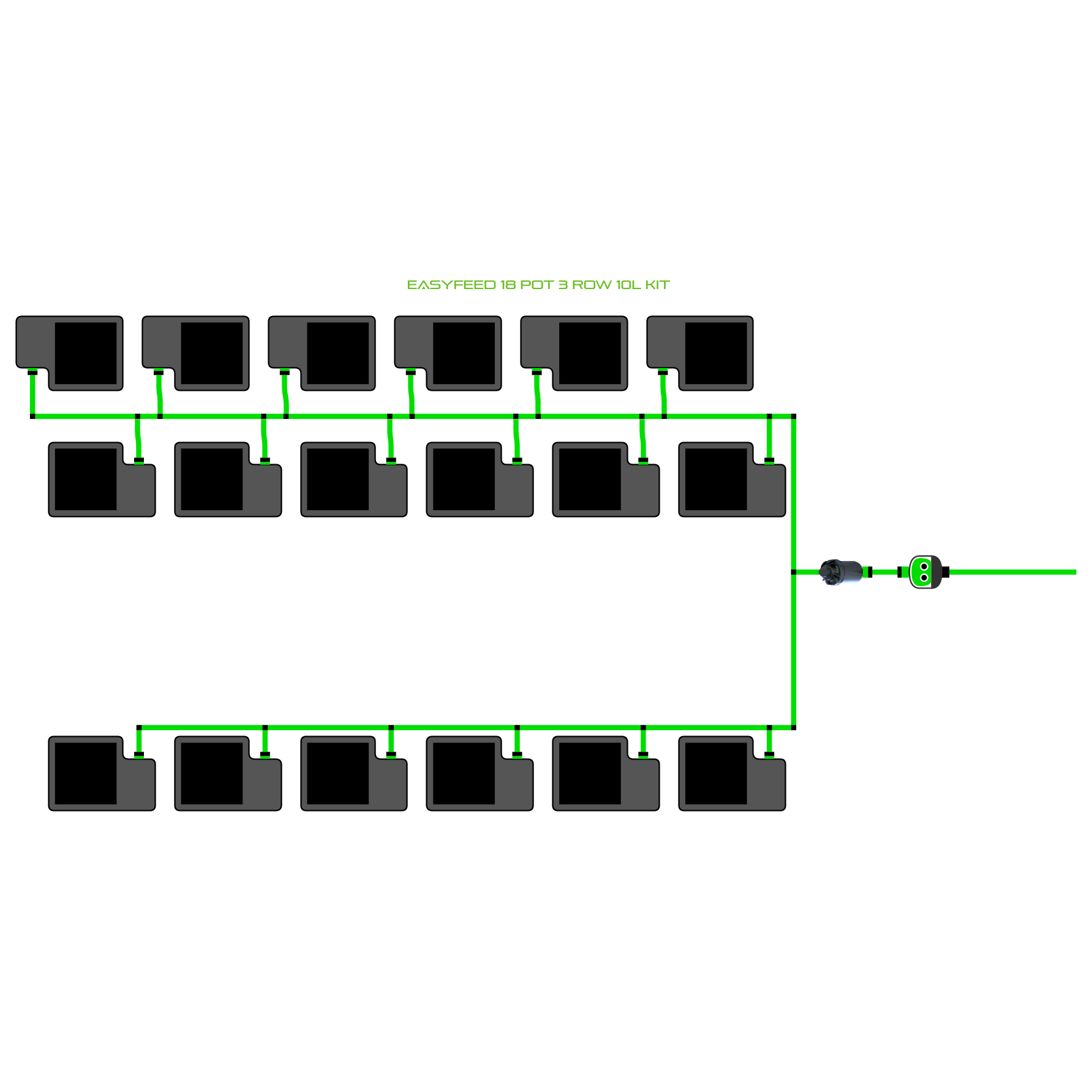 EasyFeed 18 Pot 3 Row Kit