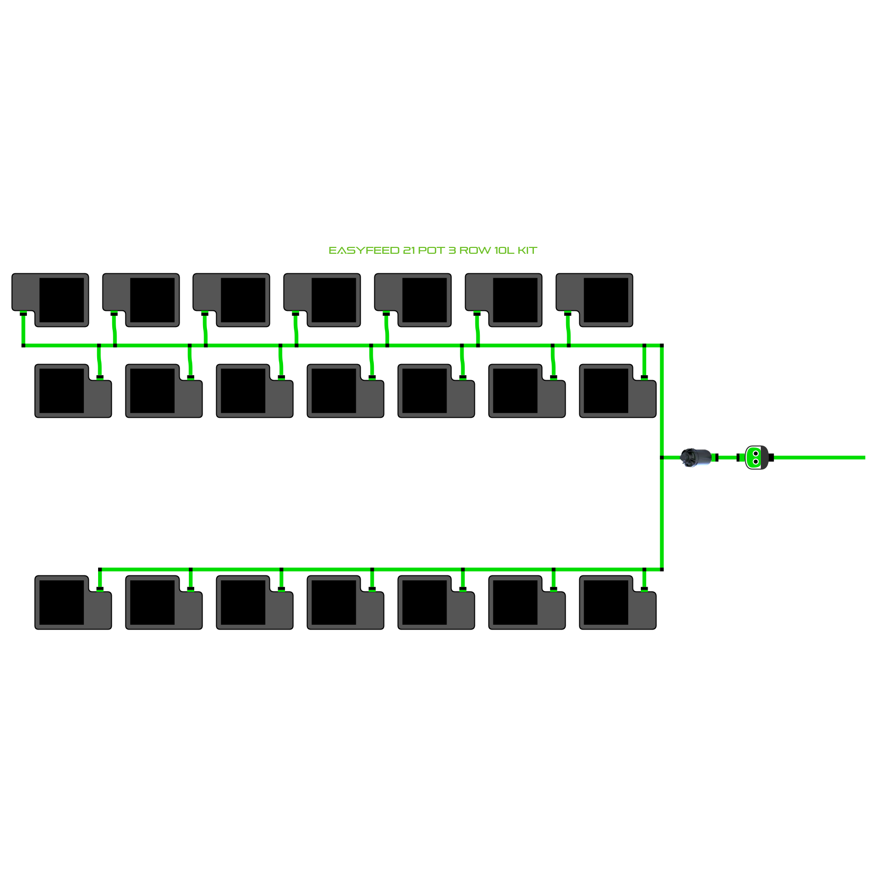 EasyFeed 21 Pot 3 Row Kit