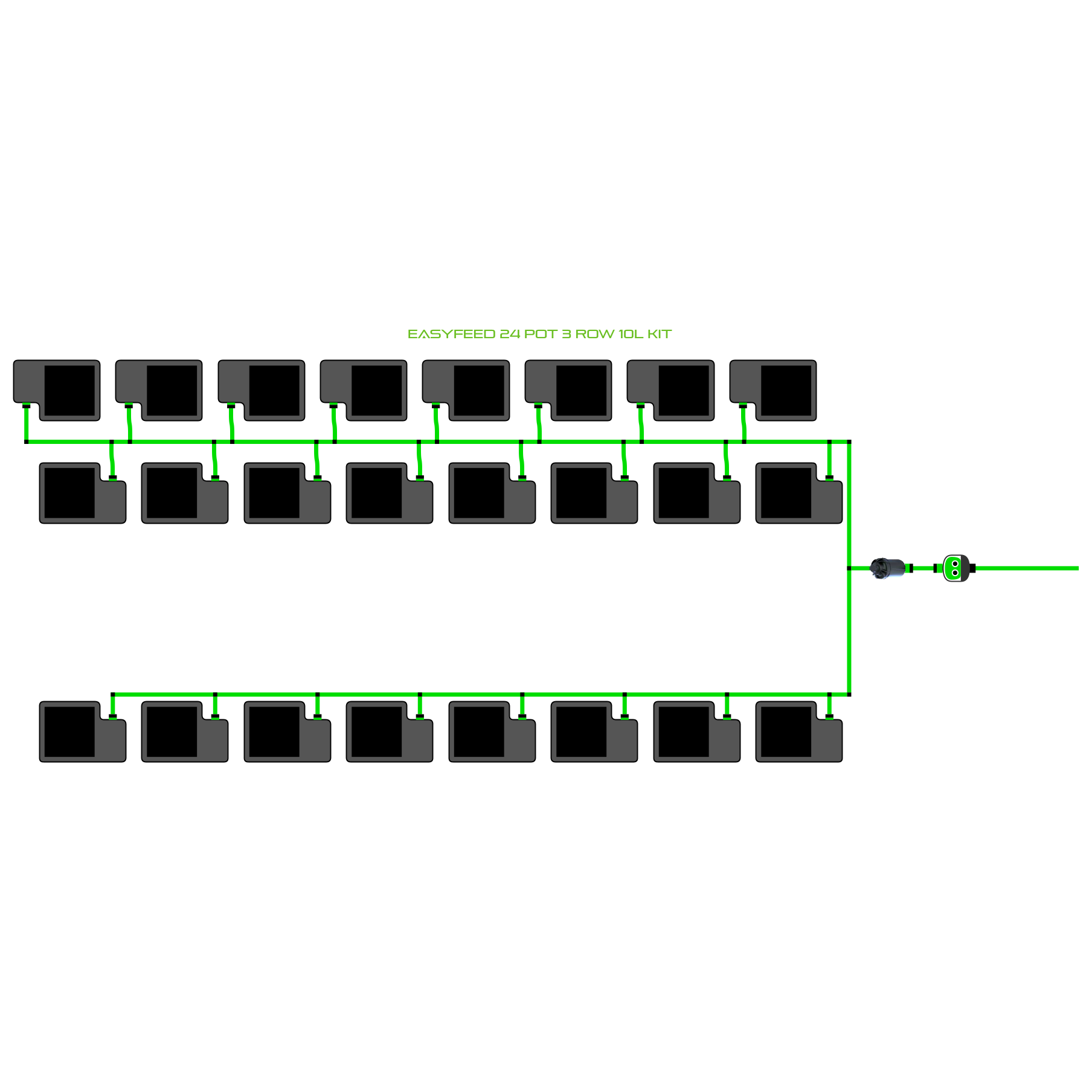 EasyFeed 24 Pot 3 Row Kit