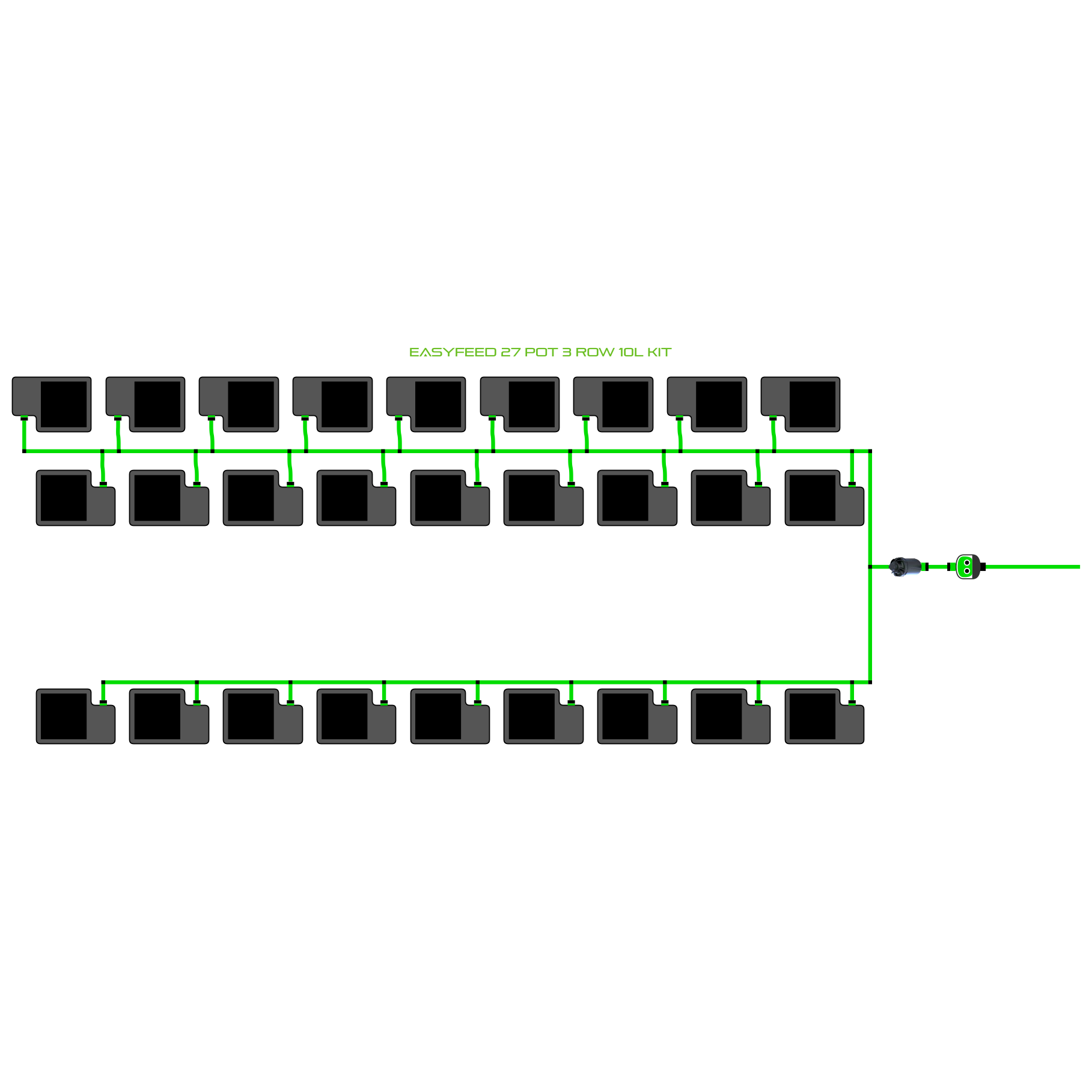EasyFeed 27 Pot 3 Row Kit