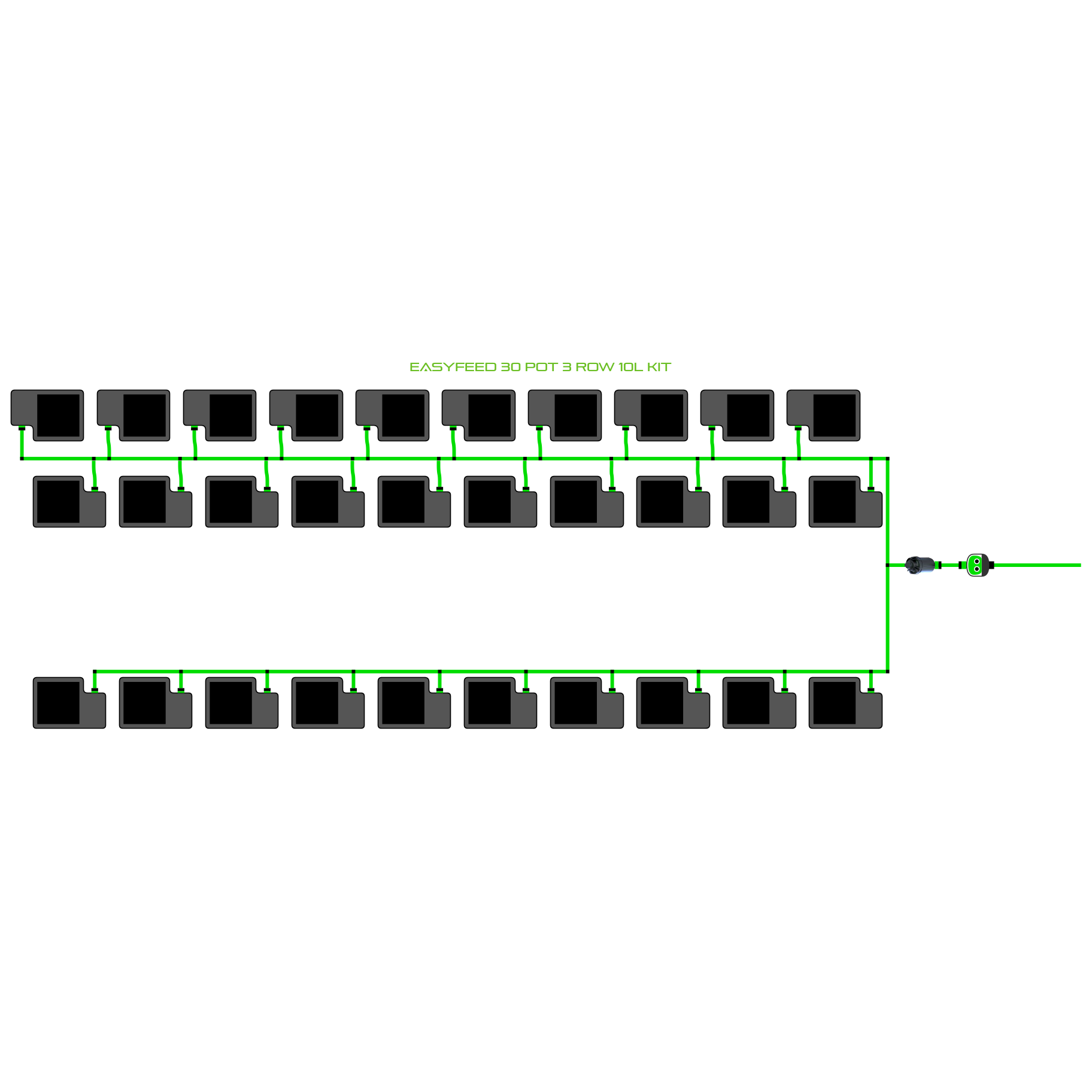 EasyFeed 30 Pot 3 Row Kit