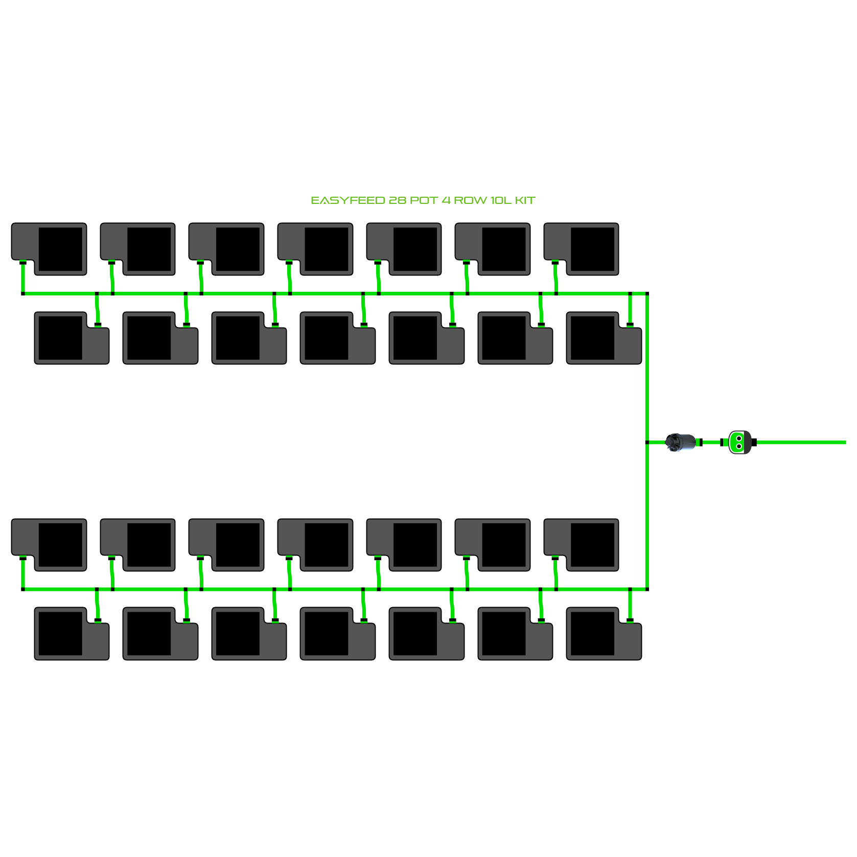 EasyFeed 28 Pot 4 Row Kit
