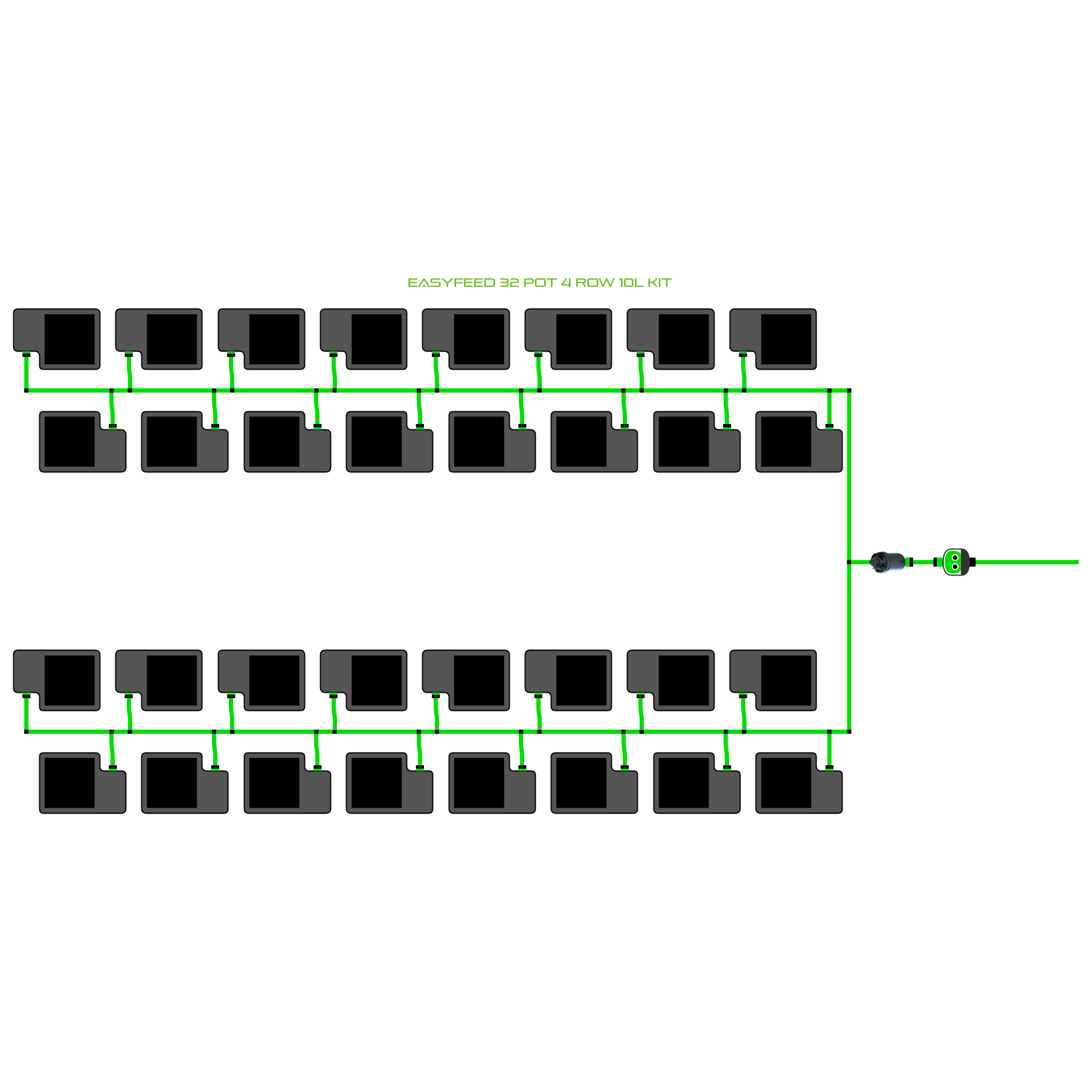 EasyFeed 32 Pot 4 Row Kit