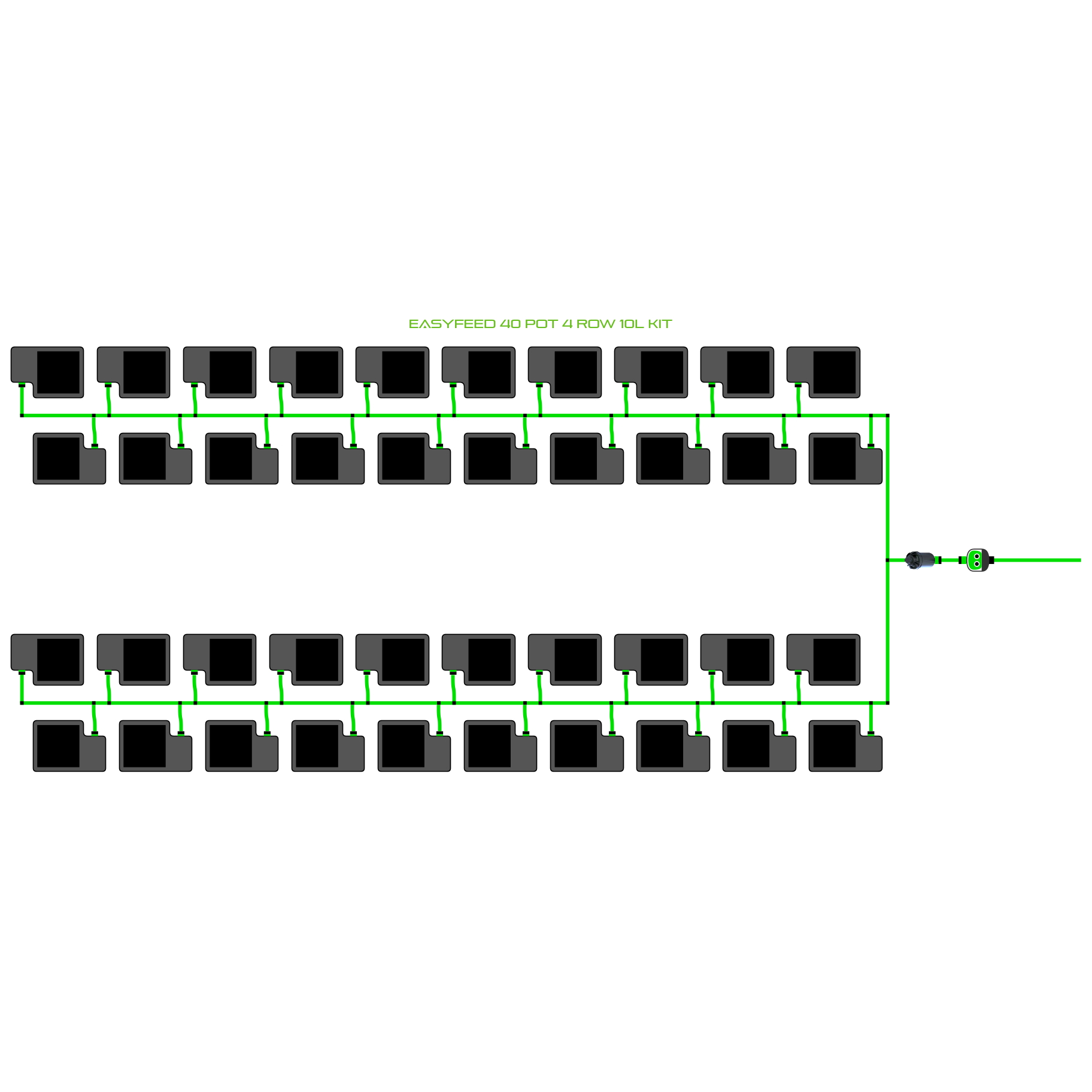 EasyFeed 40 Pot 4 Row Kit