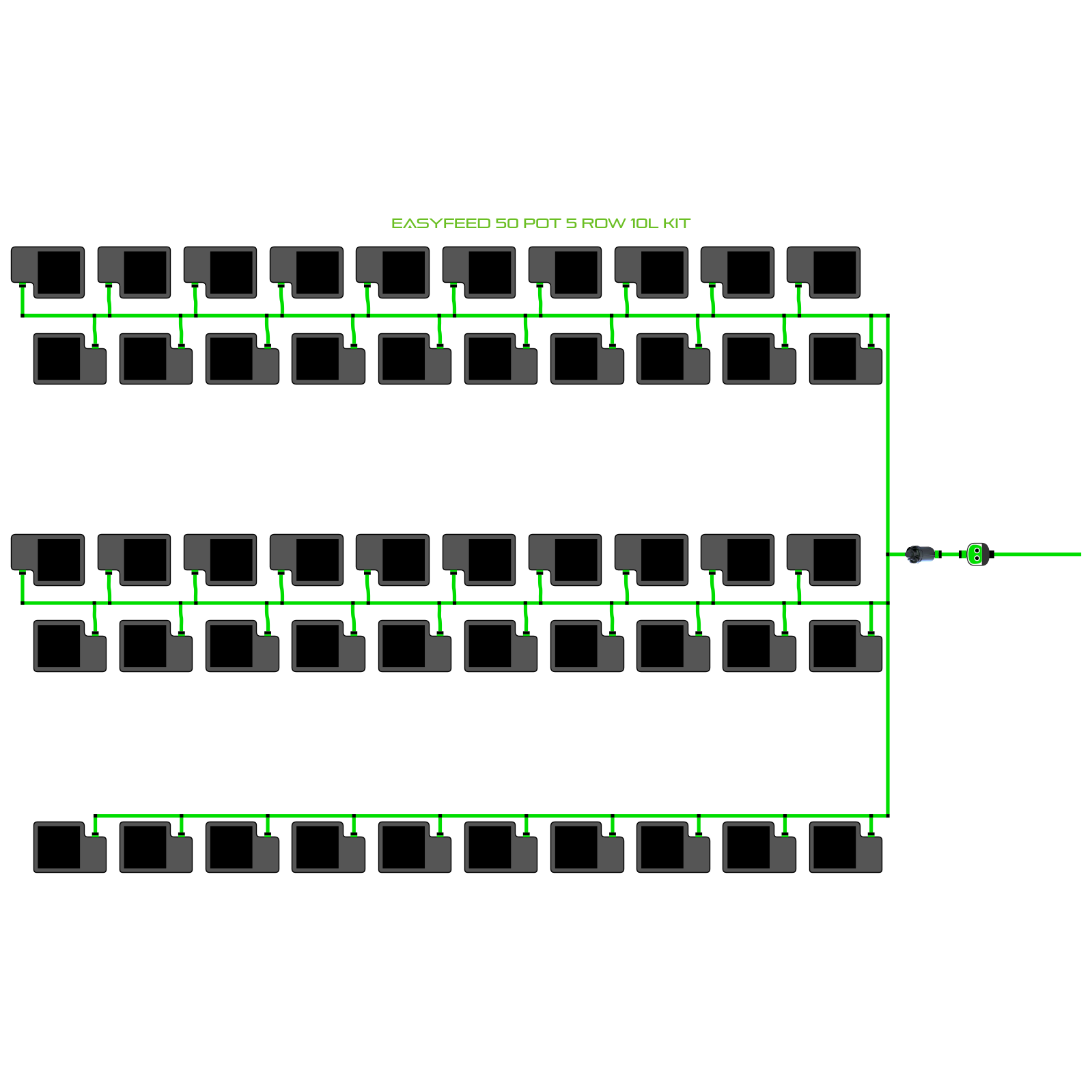 EasyFeed 50 Pot 5 Row Kit