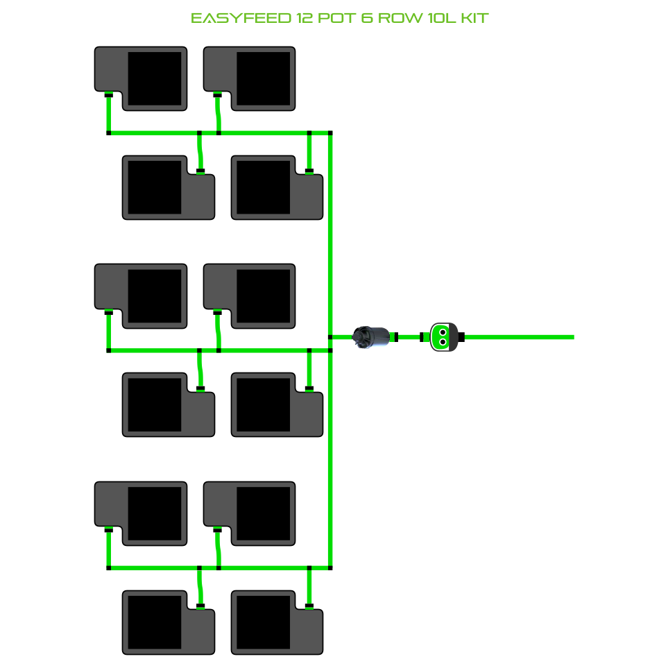 EasyFeed 12 Pot 6 Row Kit