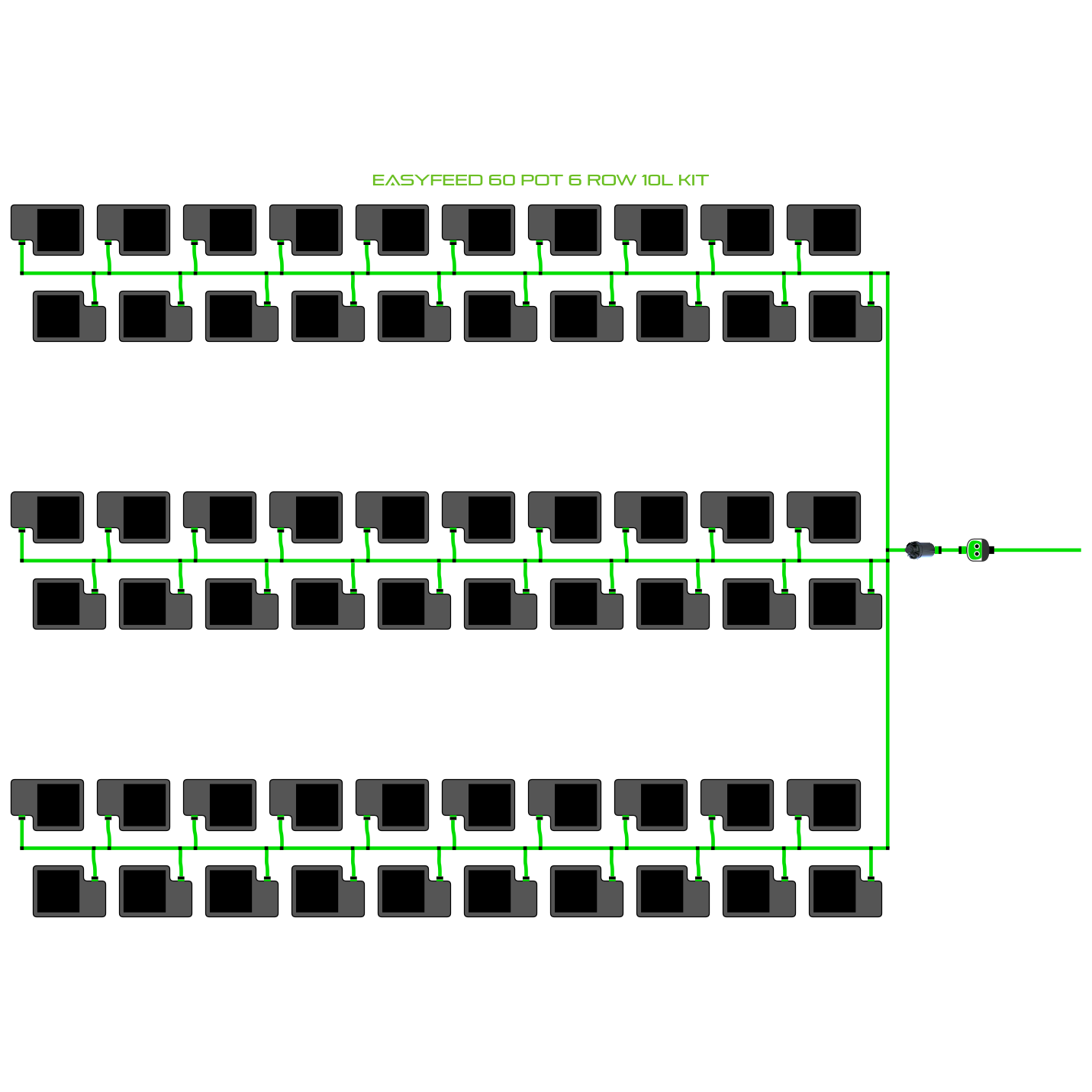 EasyFeed 60 Pot 6 Row Kit