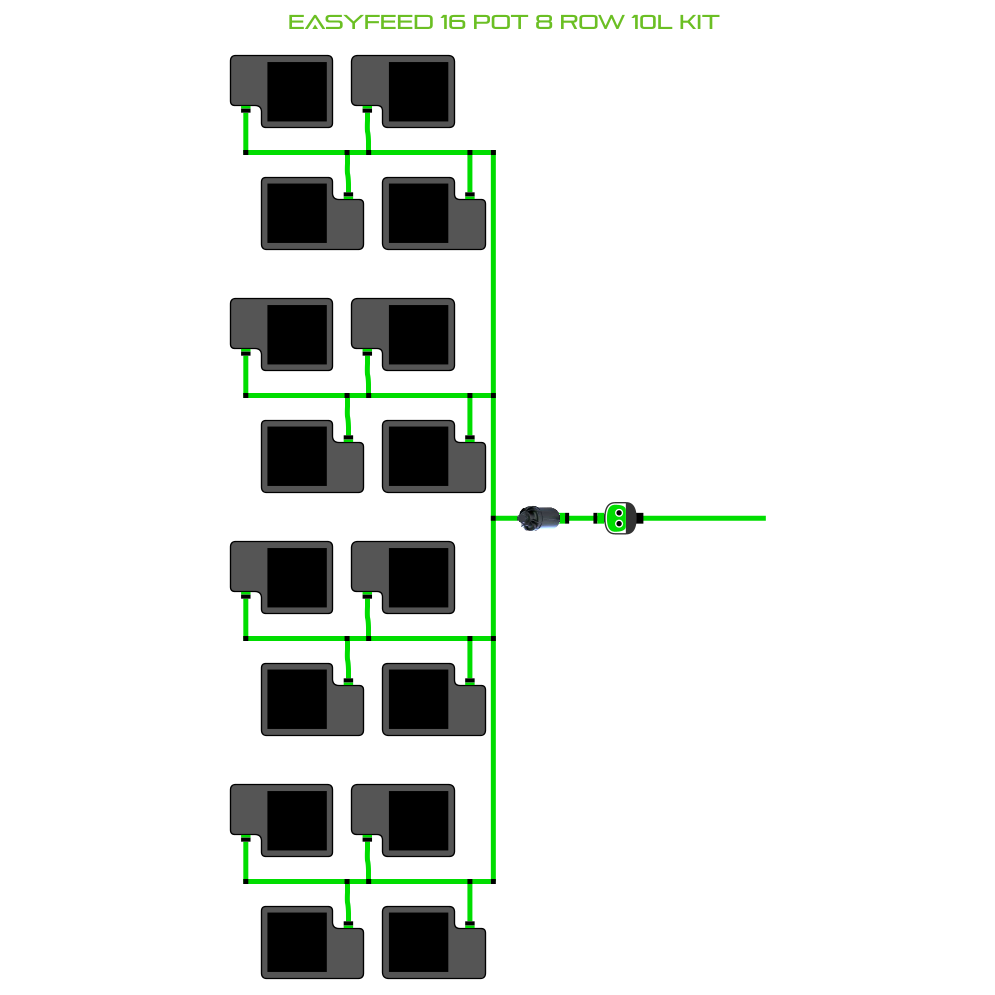 EasyFeed 16 Pot 8 Row Kit