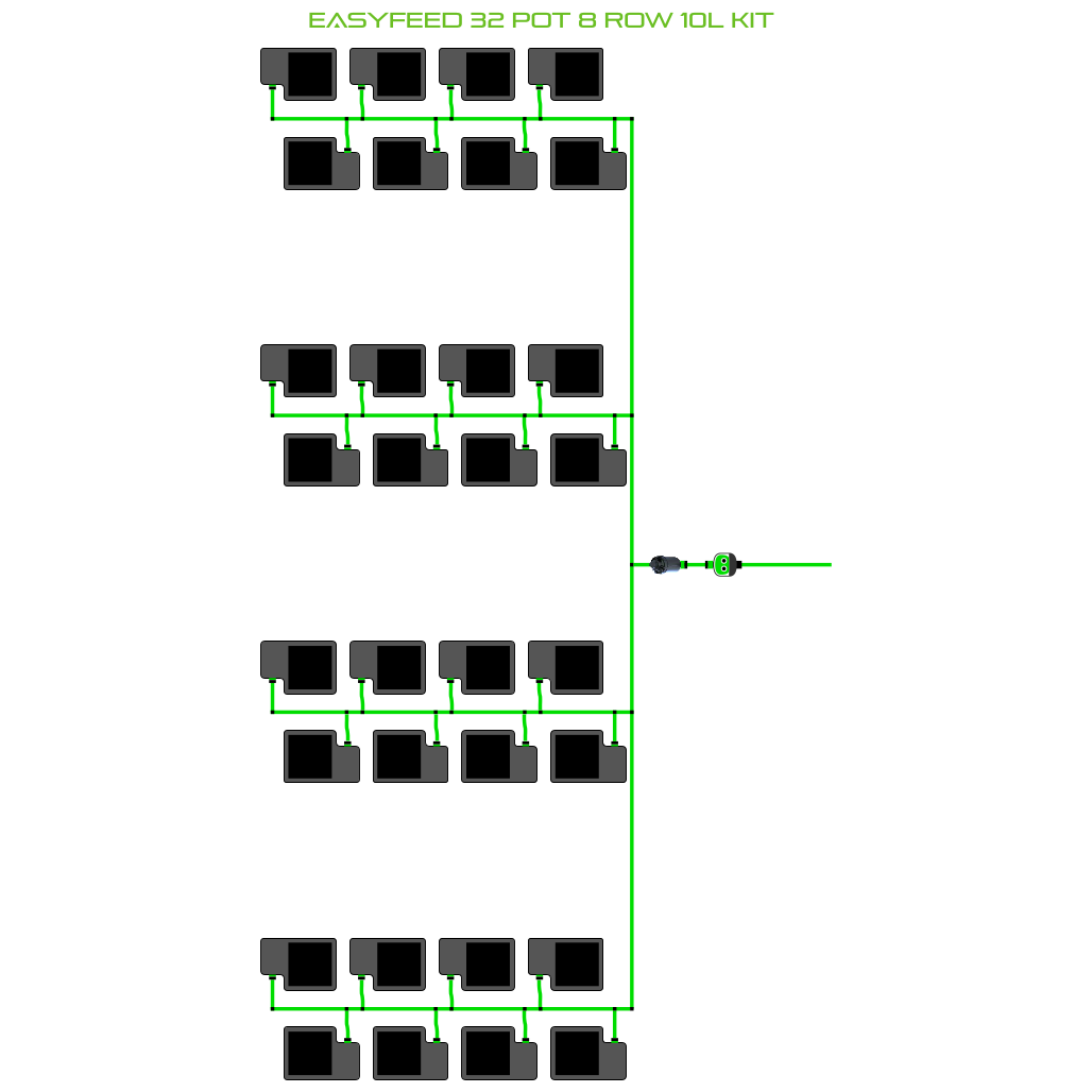 EasyFeed 32 Pot 8 Row Kit