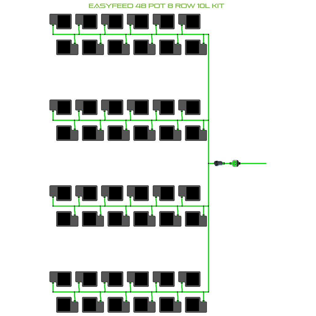 EasyFeed 48 Pot 8 Row Kit