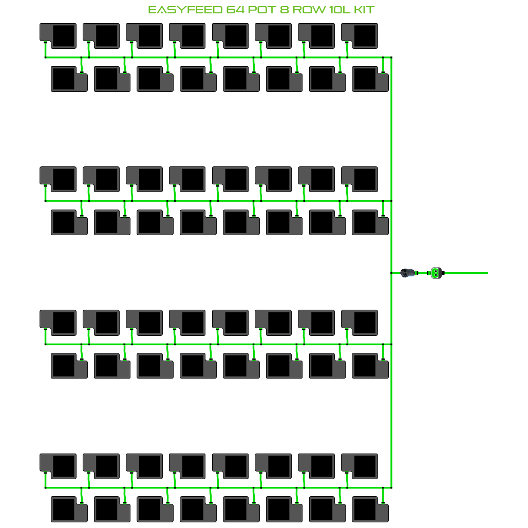 EasyFeed 64 Pot 8 Row Kit
