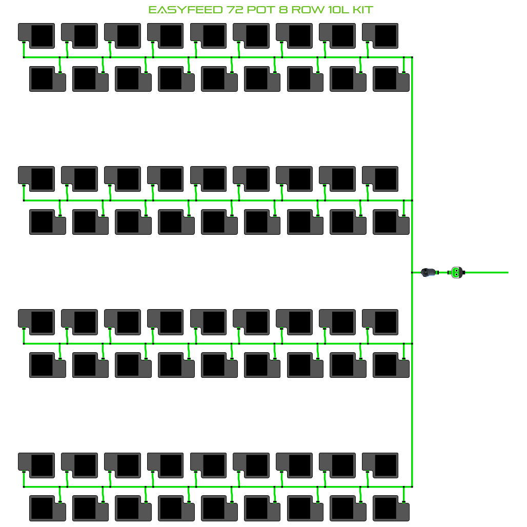 EasyFeed 72 Pot 8 Row Kit