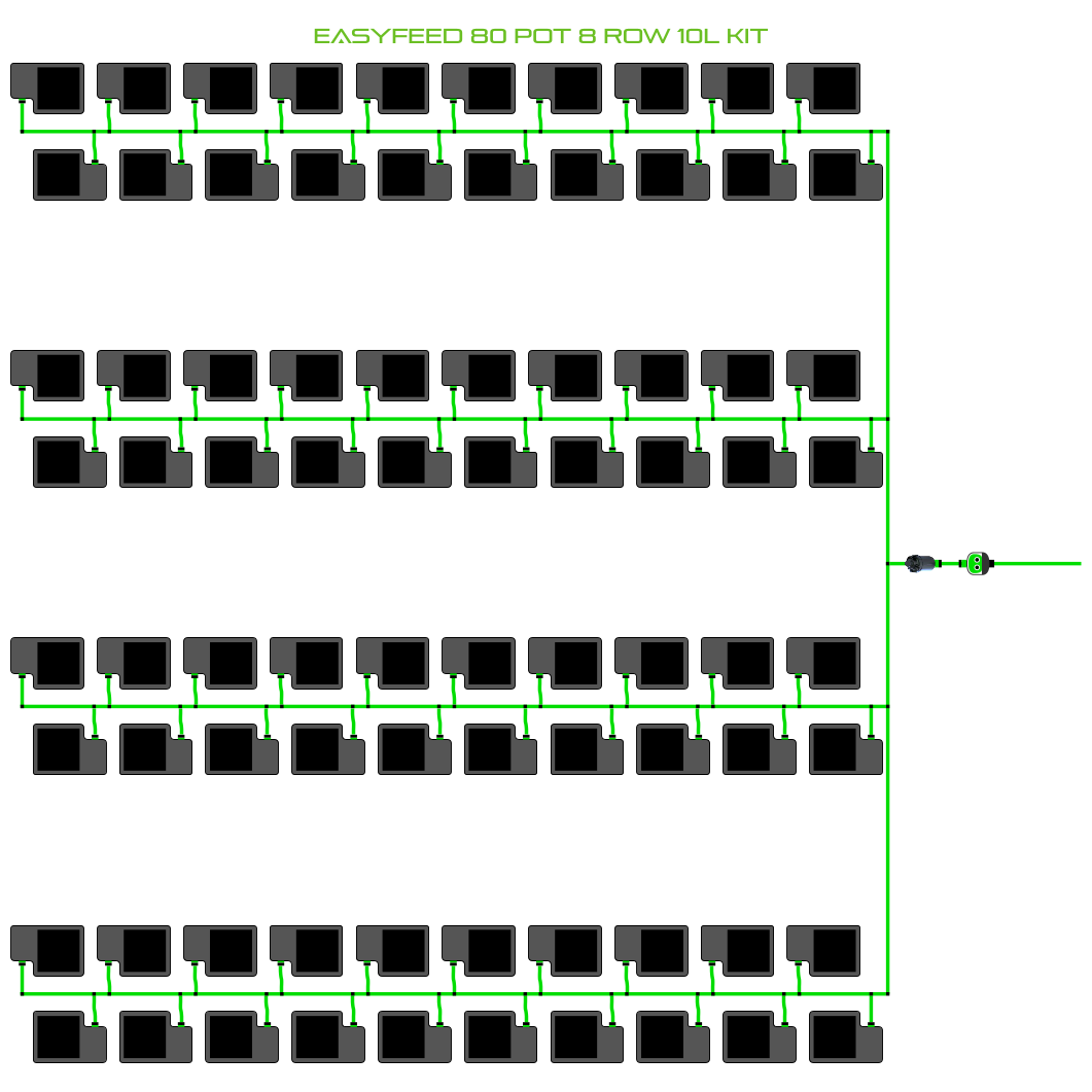 EasyFeed 80 Pot 8 Row Kit
