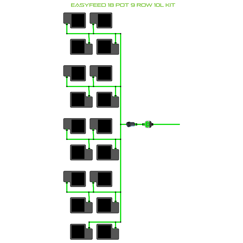 EasyFeed 18 Pot 9 Row Kit
