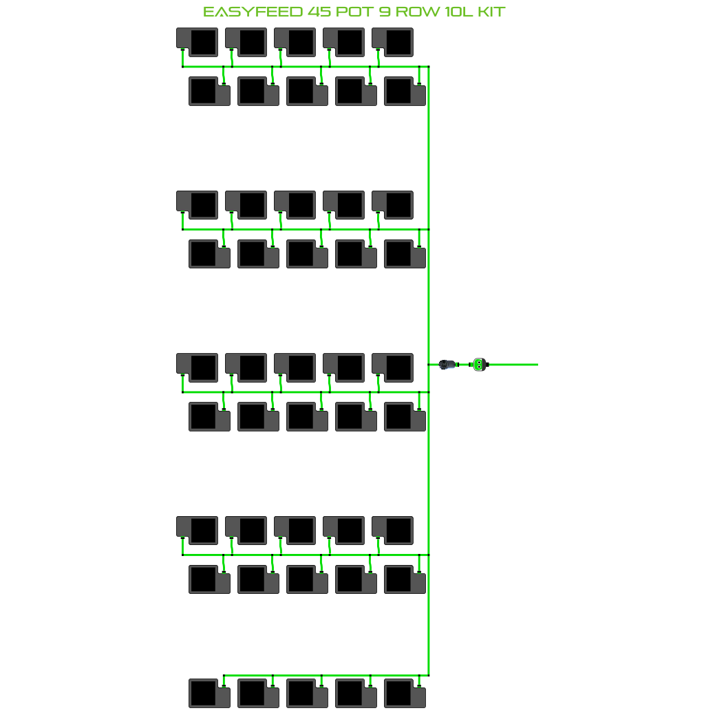 EasyFeed 45 Pot 9 Row Kit