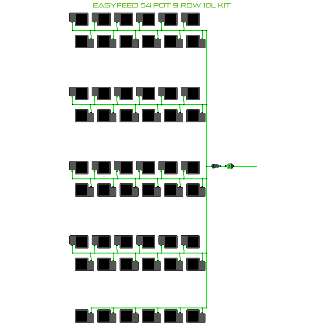 EasyFeed 54 Pot 9 Row Kit