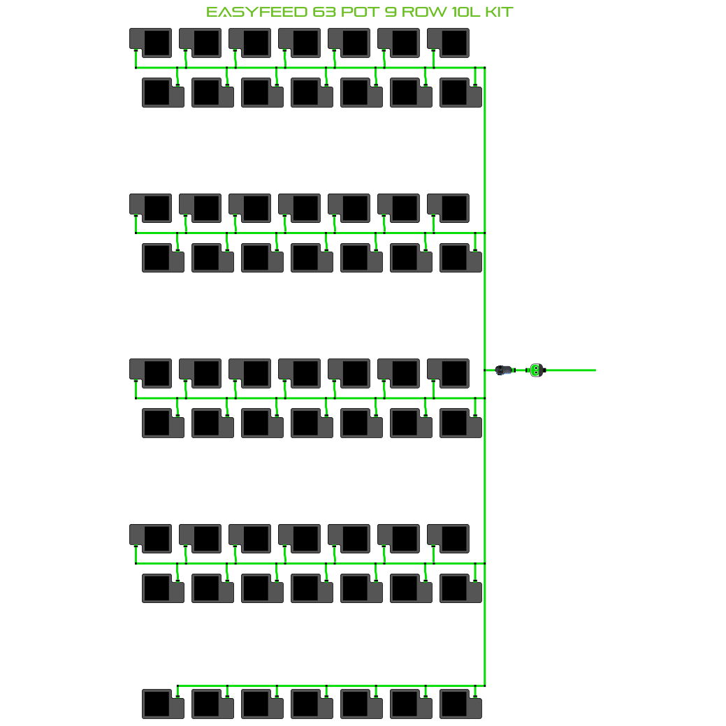 EasyFeed 63 Pot 9 Row Kit