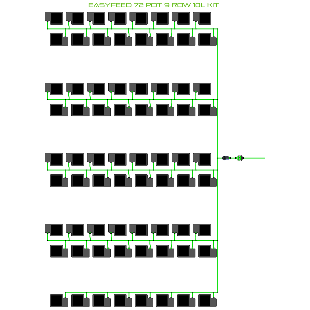EasyFeed 72 Pot 9 Row Kit