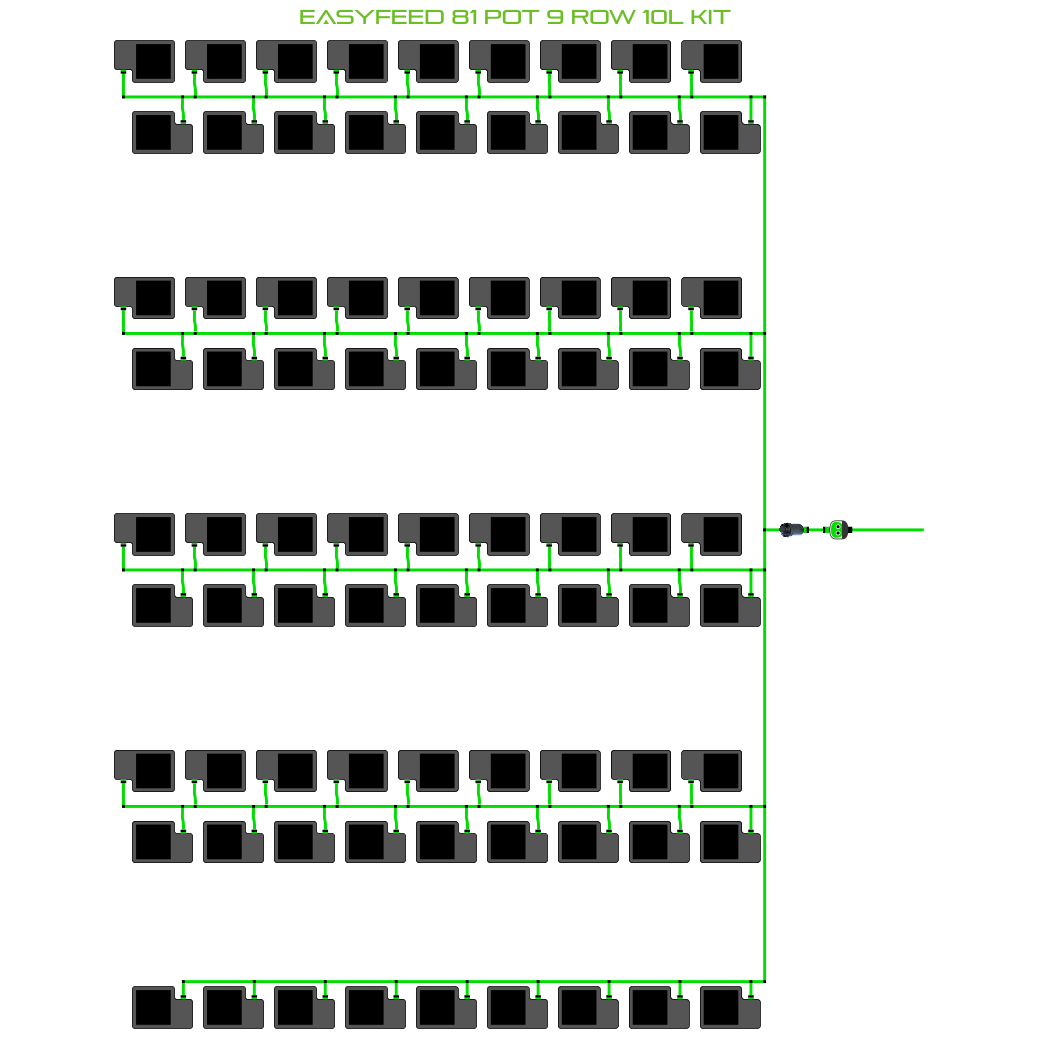 EasyFeed 81 Pot 9 Row Kit