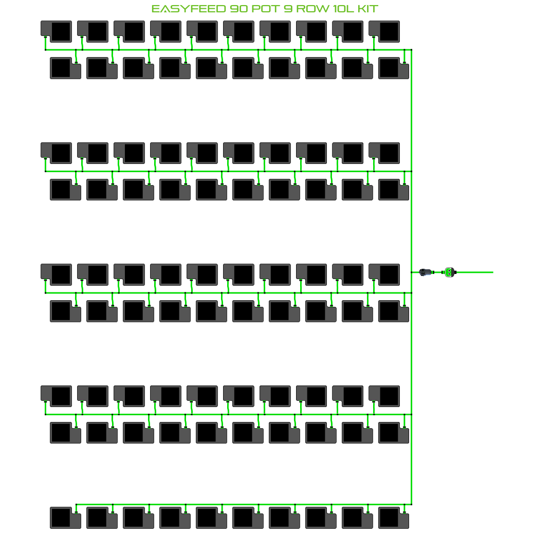 EasyFeed 90 Pot 9 Row Kit