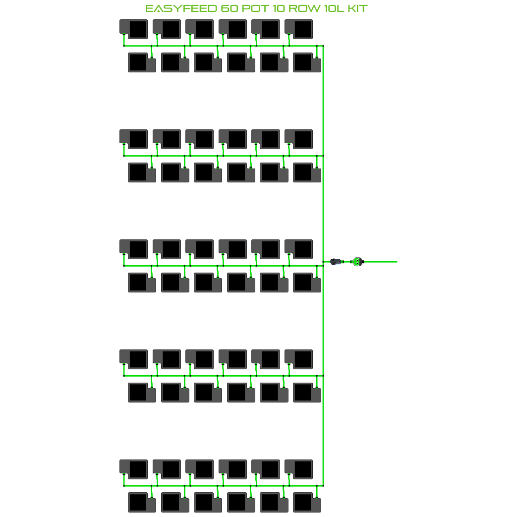 EasyFeed 60 Pot 10 Row Kit