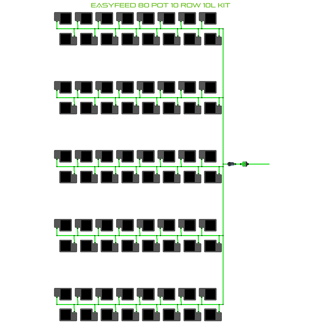 EasyFeed 80 Pot 10 Row Kit