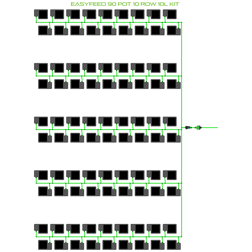 EasyFeed 90 Pot 10 Row Kit