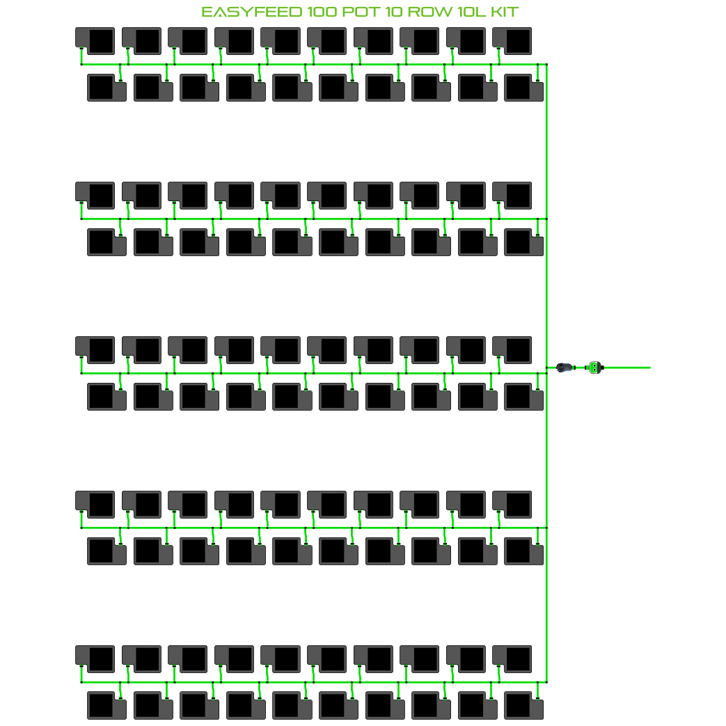 EasyFeed 100 Pot 10 Row Kit