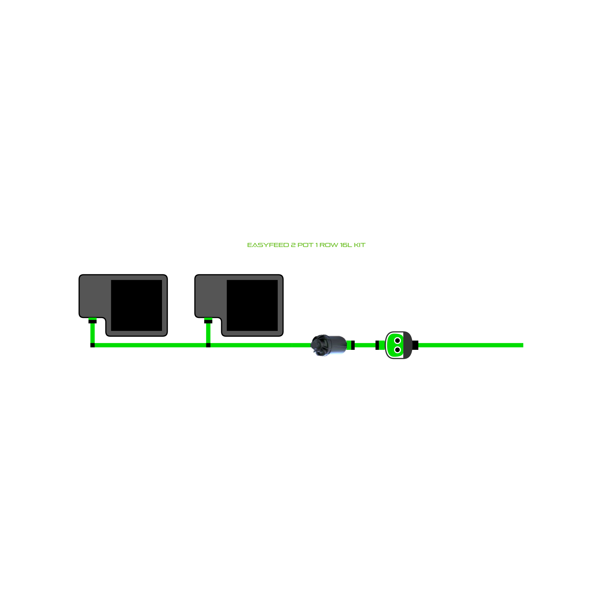 EasyFeed 2 Pot 1 Row Kit