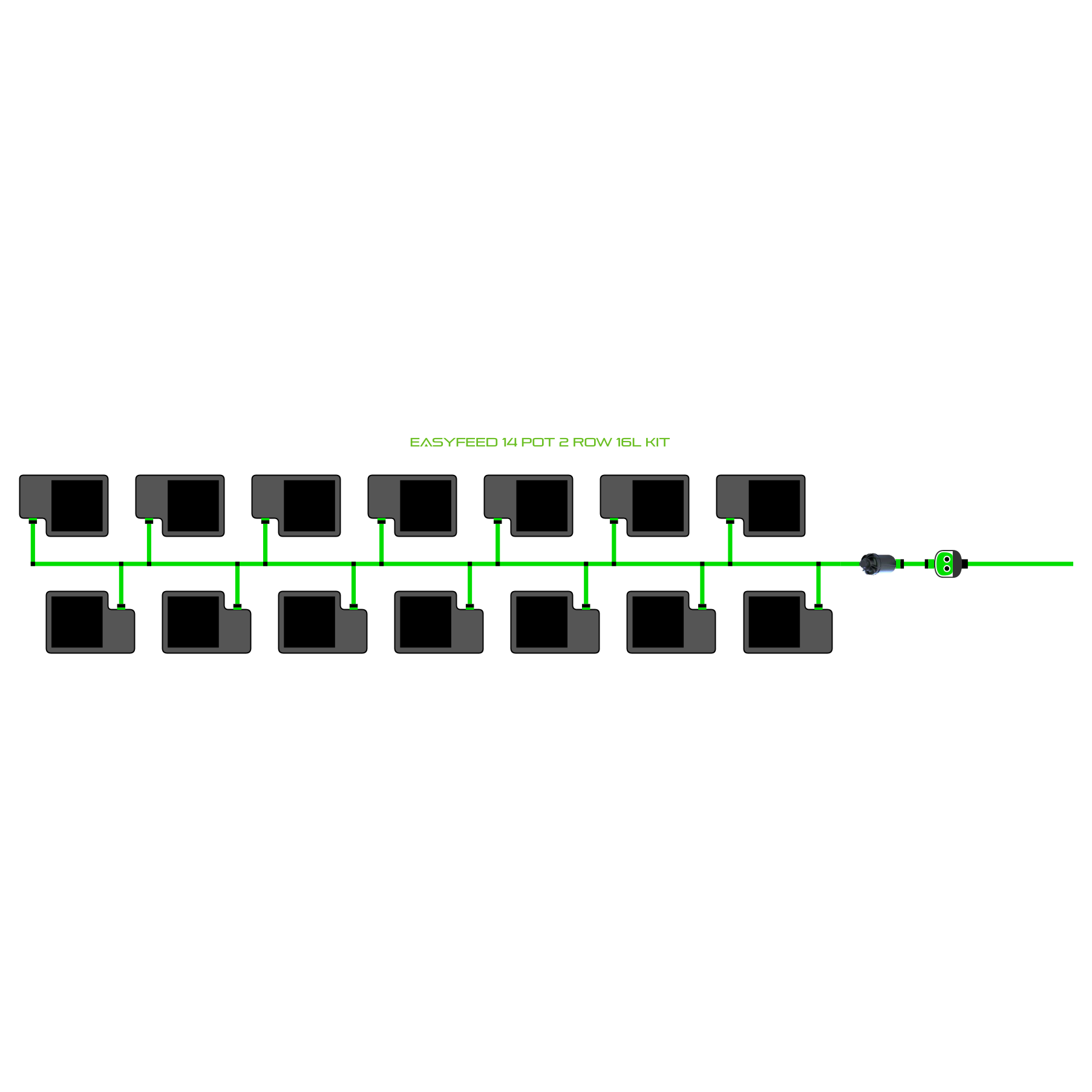 EasyFeed 14 Pot 2 Row Kit