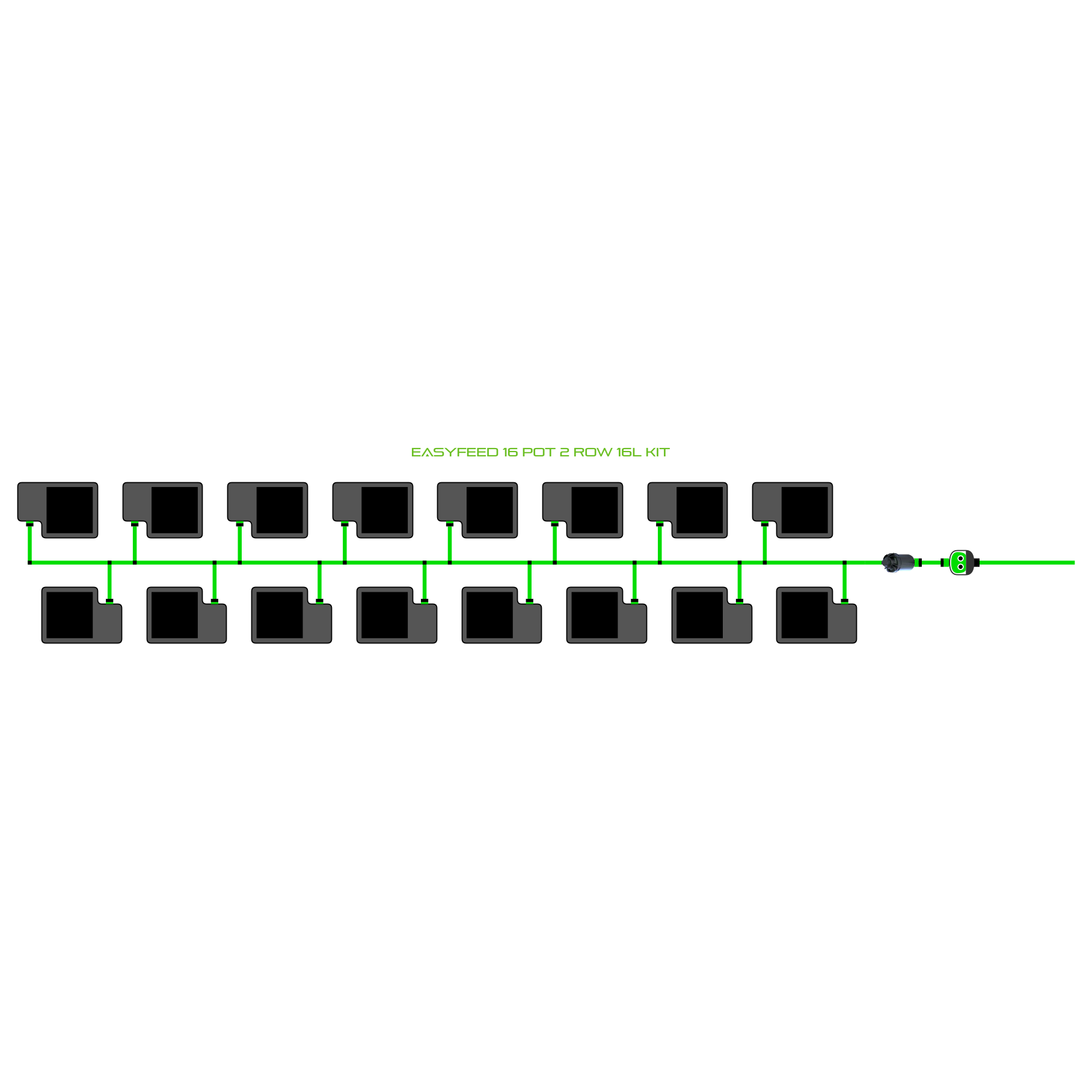 EasyFeed 16 Pot 2 Row Kit